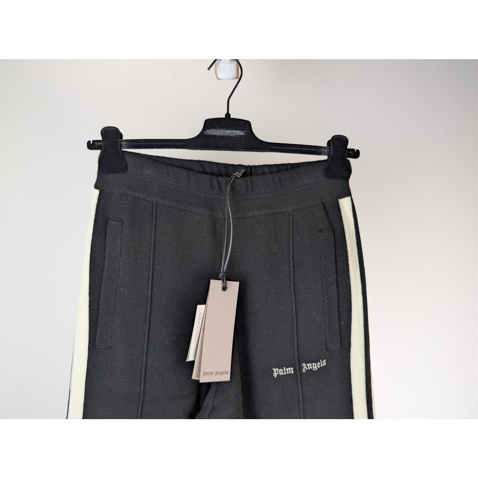 Palm Angels o1rshd1 Classic Logo Knit Track Pants in Black / Off White Size US 36 / EU 52 - 3 Thumbnail