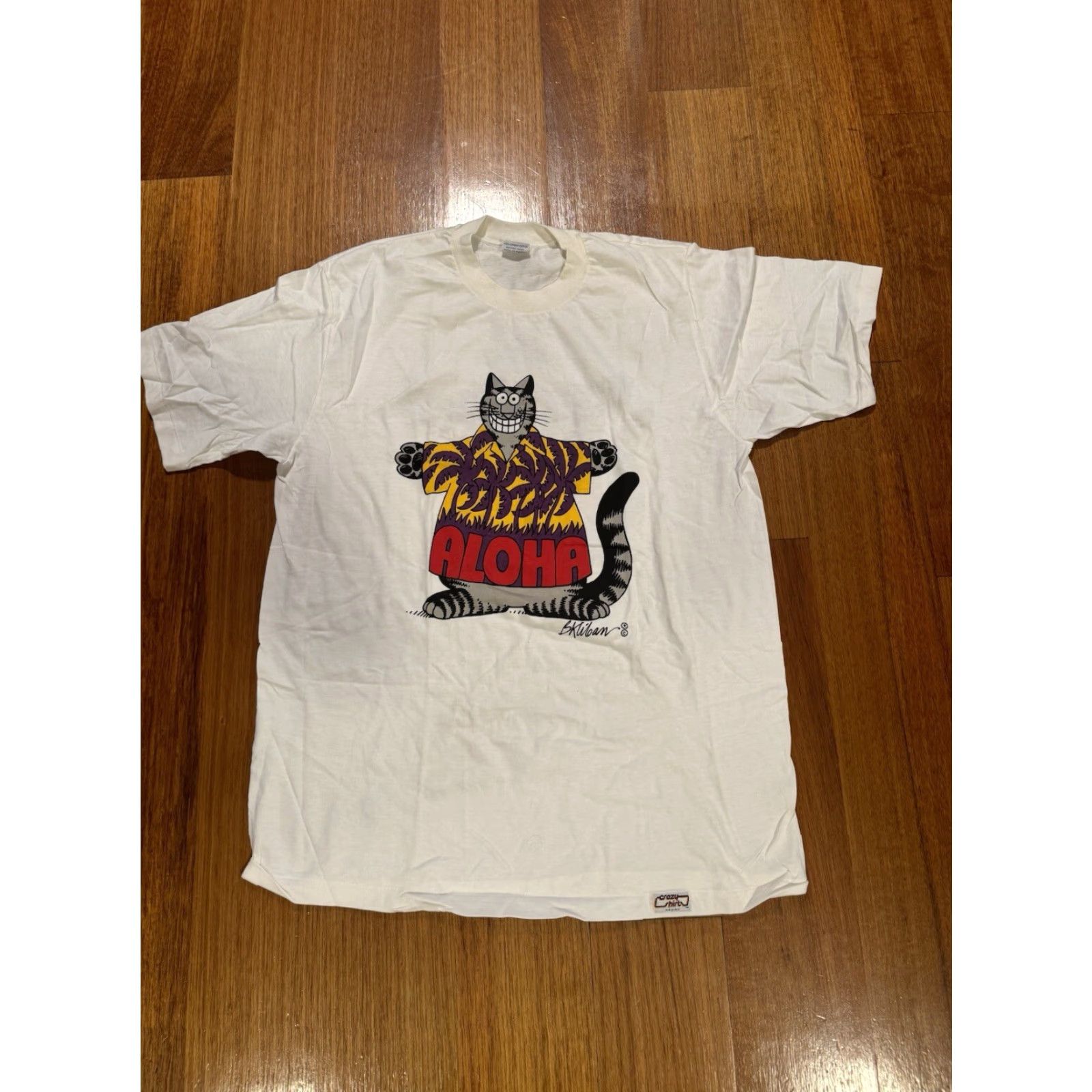 Vintage VINTAGE Crazy Shirts Hawaii B Kliban Cat Shirt Aloha 90s Large Single Stitch USA Shirt Unisex Adults Mens Womens Size US L / EU 52-54 / 3 - 2 Thumbnail