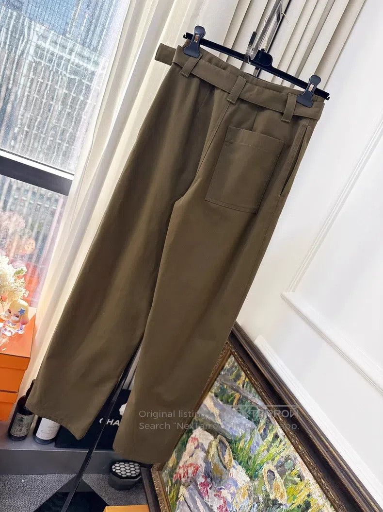 Loewe Loewe Khaki Green Straight Leg Long Pants Size 42" / US 20 - 2 Thumbnail