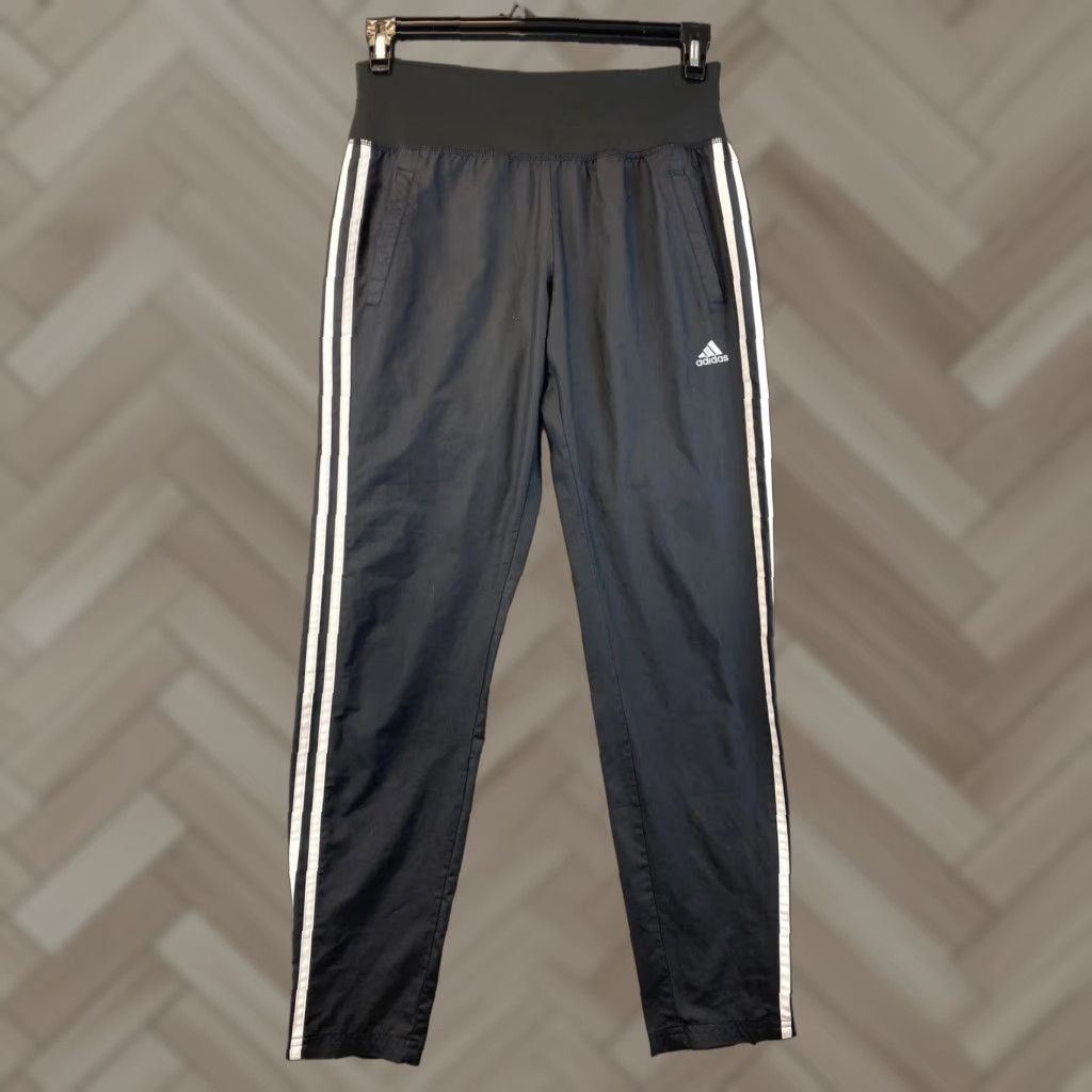 Adidas Adidas Women's Sweatpants Black Activewear Size Large 3 Stripe Size 28" / US 6 / IT 42 - 1 Thumbnail