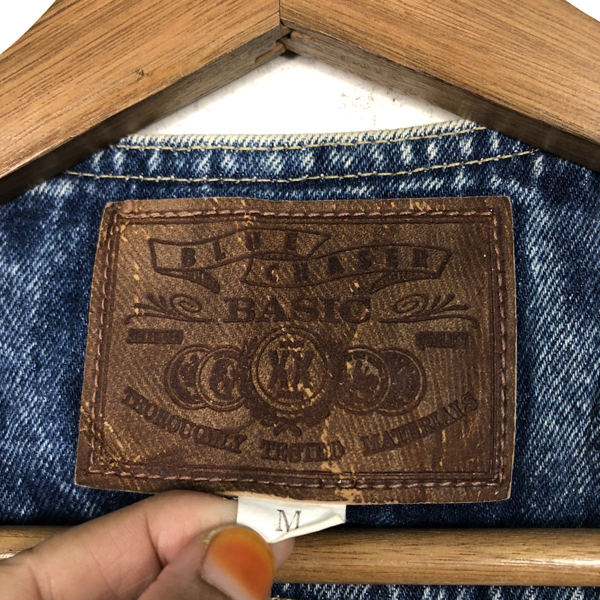 Japanese Brand 📌Vintage Denim Trucker Jacket Tank Top Blue Chaser Size US M / EU 48-50 / 2 - 17 Thumbnail
