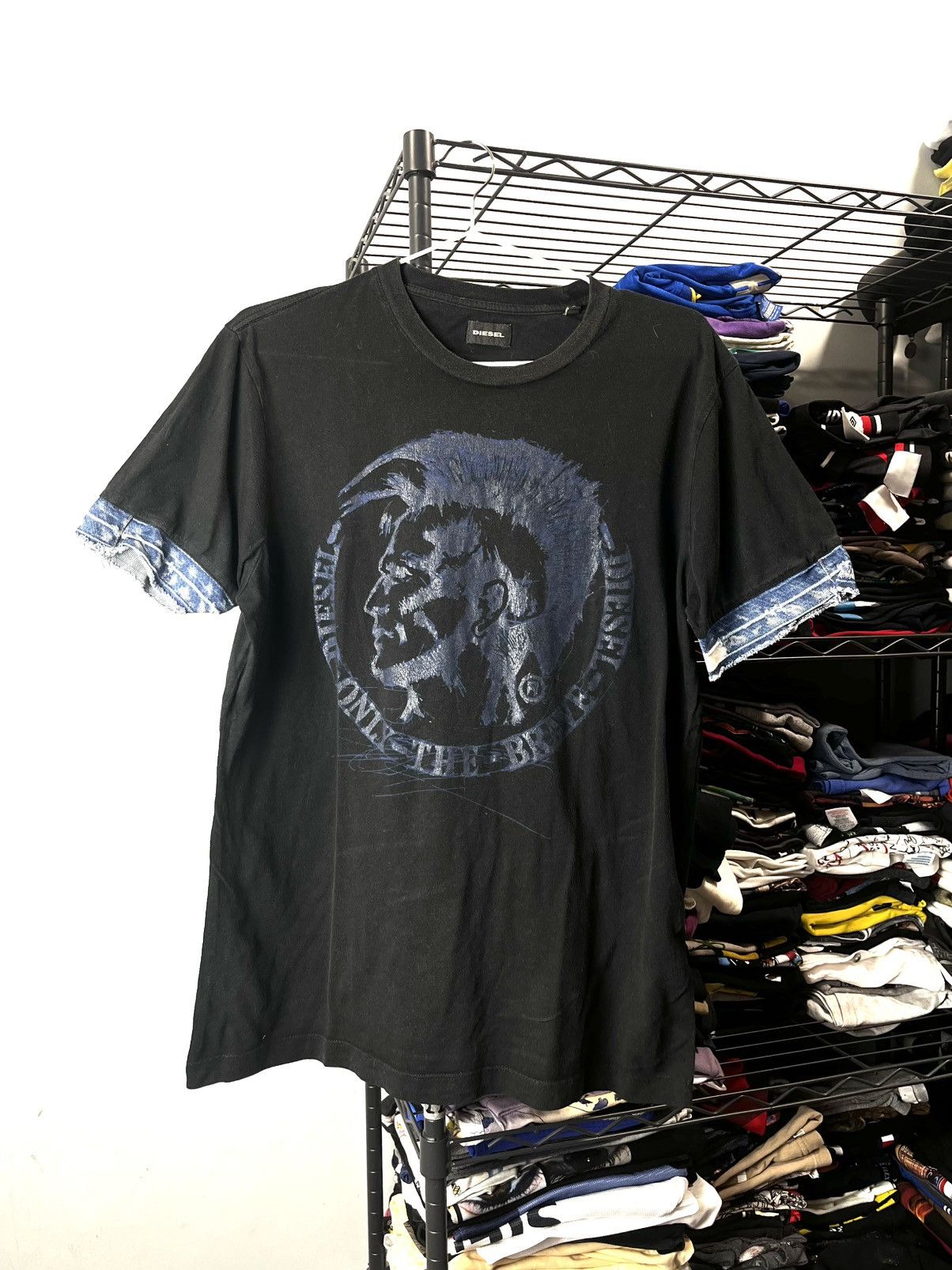 Diesel Vintage Designer Diesel Denim Patches T Shirt Size US S / EU 44-46 / 1 - 1 Thumbnail