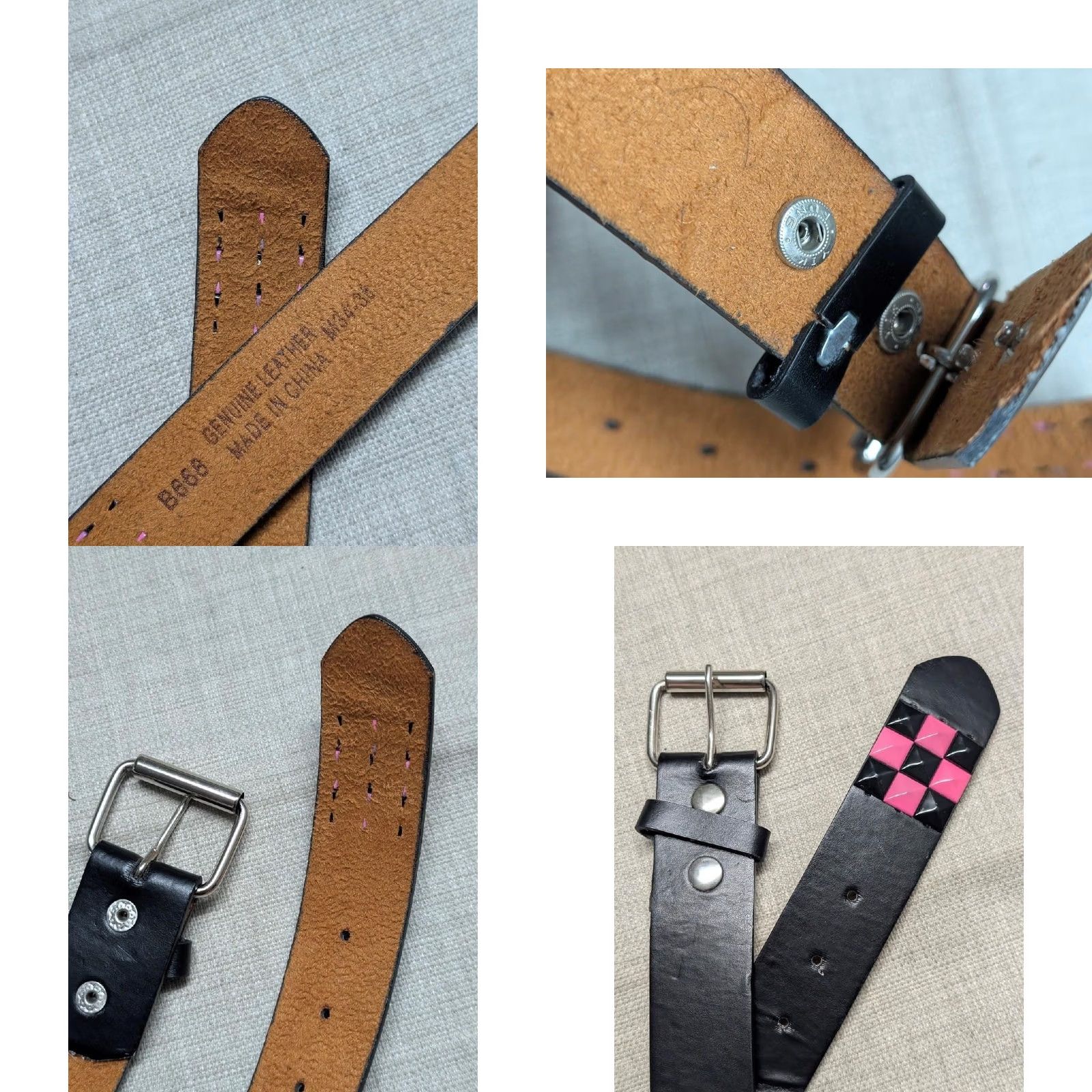 Hot Topic VINTAGE pink NIKEL? belt no Size 36 - 8 Thumbnail