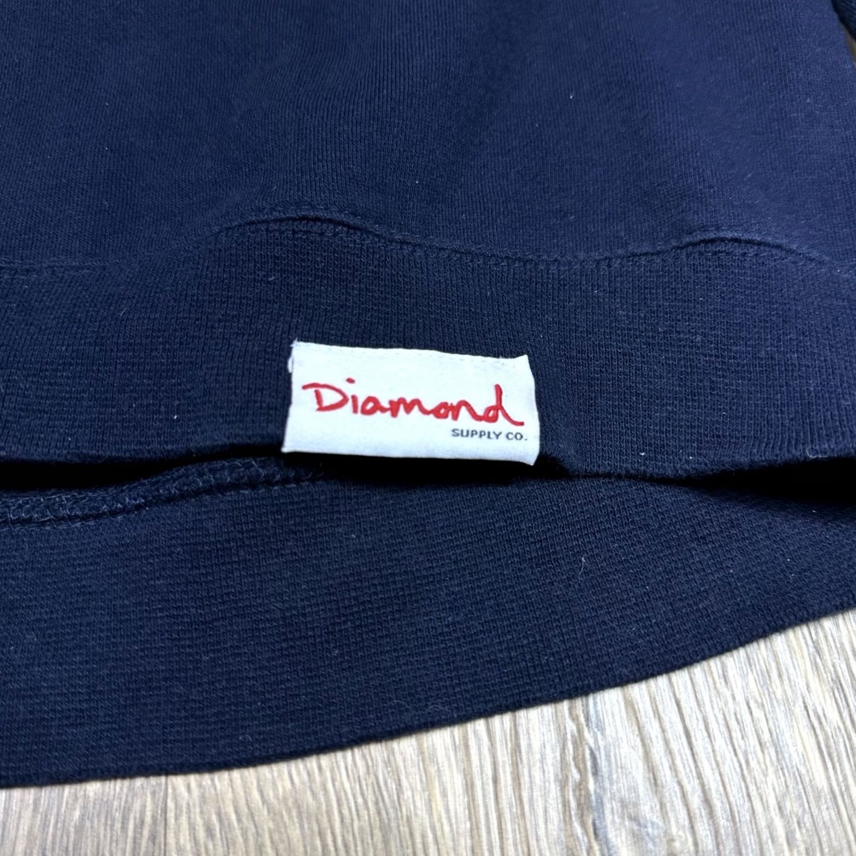 Vintage Diamond Mens Blue Pullover Sweater Fleece Lining Graphic Print Cotton Blend Sz M Size US M / EU 48-50 / 2 - 7 Thumbnail