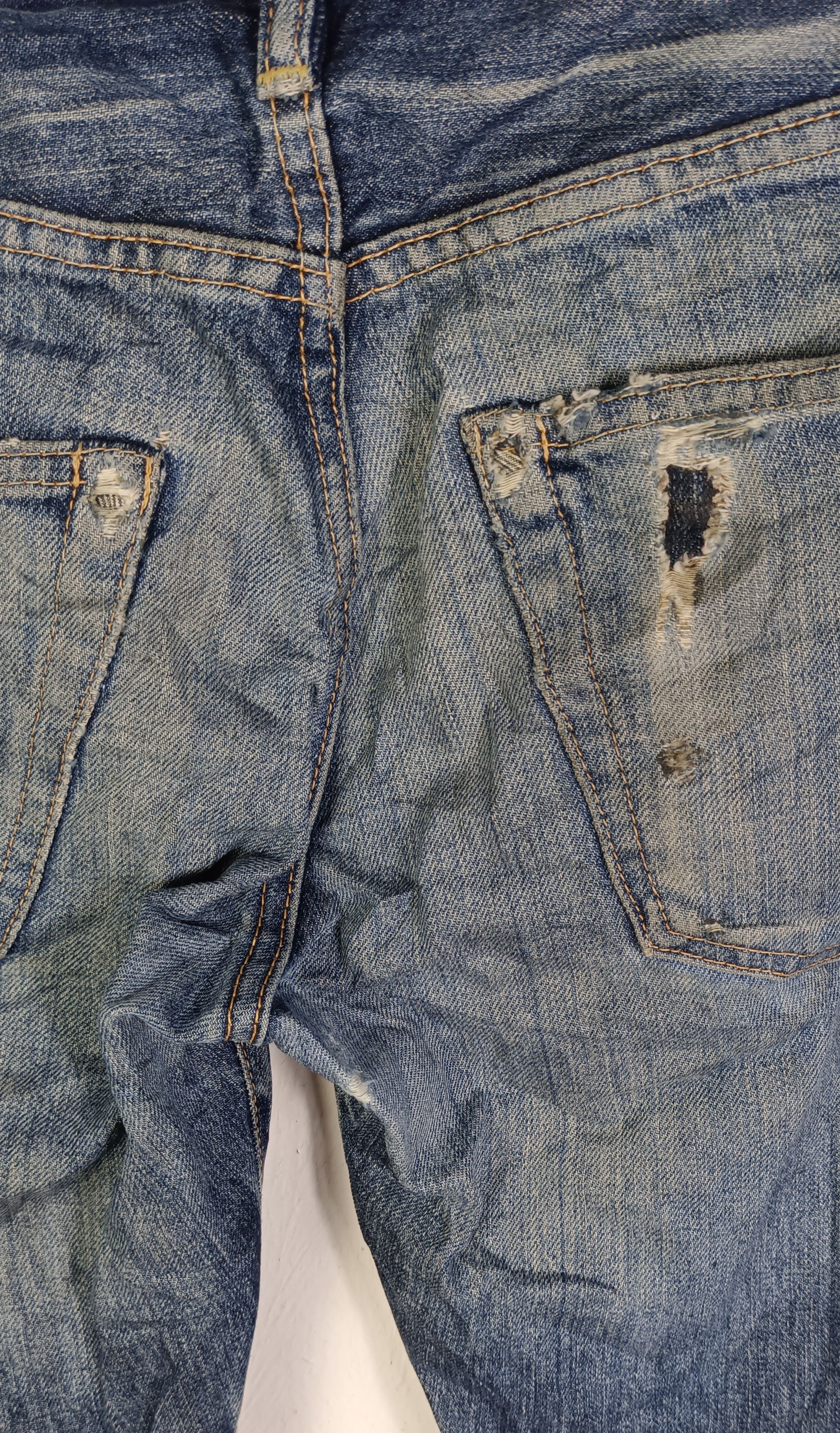 Hysteric Glamour × Japanese Brand × Vintage Vintage💥 Hysteric Glamour Full Selvedge Distressed Jeans Size US 31 - 11 Thumbnail