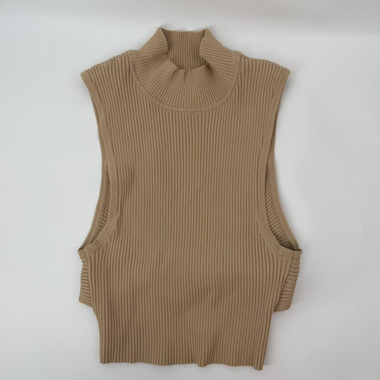 Camila Coelho Camila Coelho Eliza Tan ribbed crop top Size S Size S / US 4 / IT 40 - 3 Thumbnail
