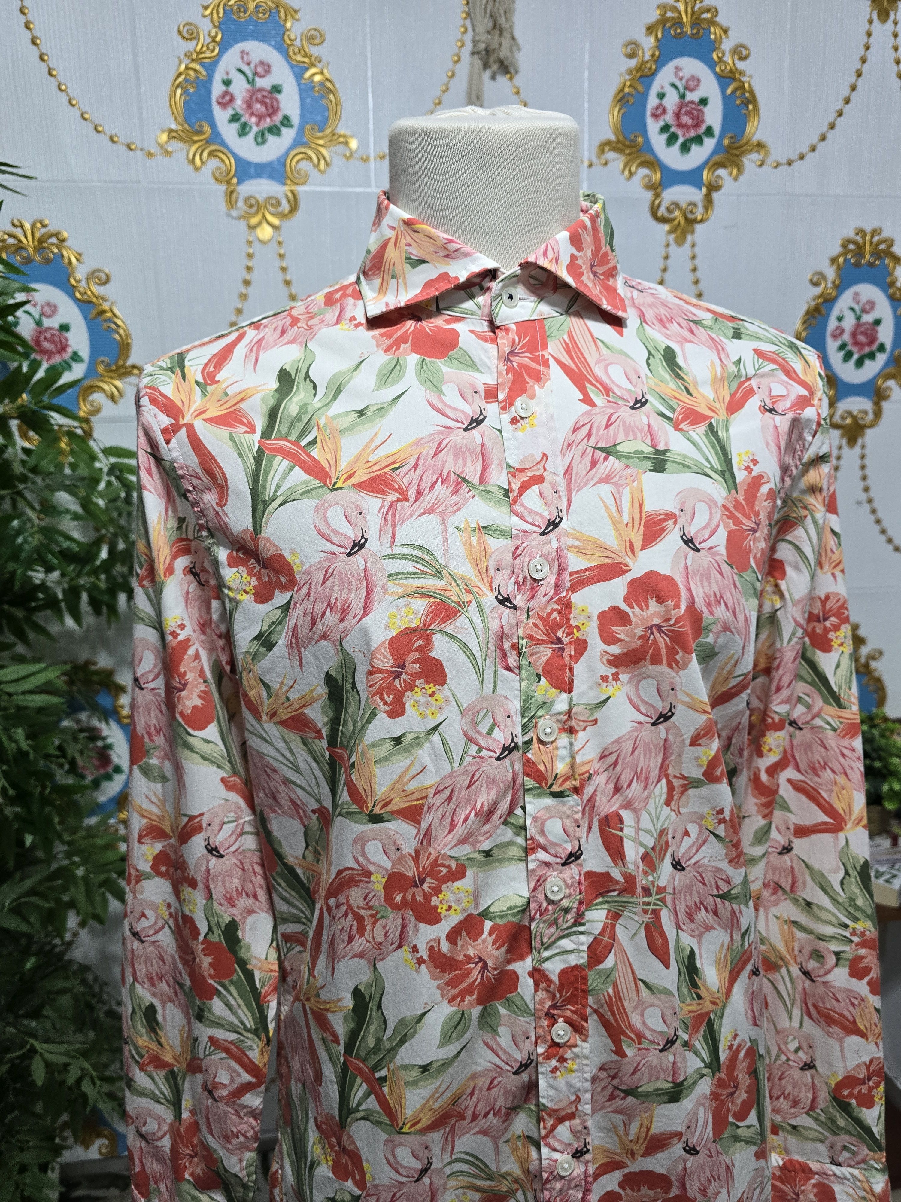 Joop! JOOP shirt size MEDIUM, new , flamingo pattern Size US M / EU 48-50 / 2 - 2 Thumbnail