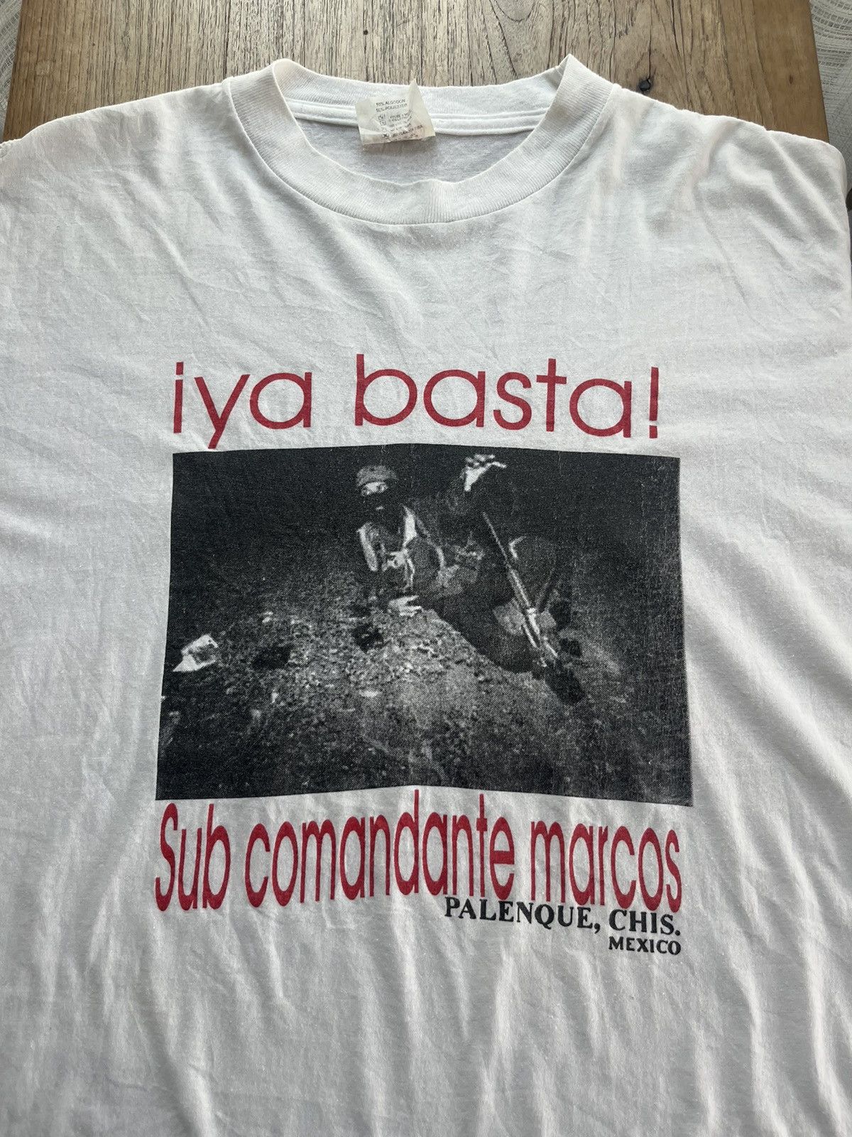 Vintage Vintage IYA Basra ! Sub comandante Marcos T-shirt Size US L / EU 52-54 / 3 - 3 Thumbnail