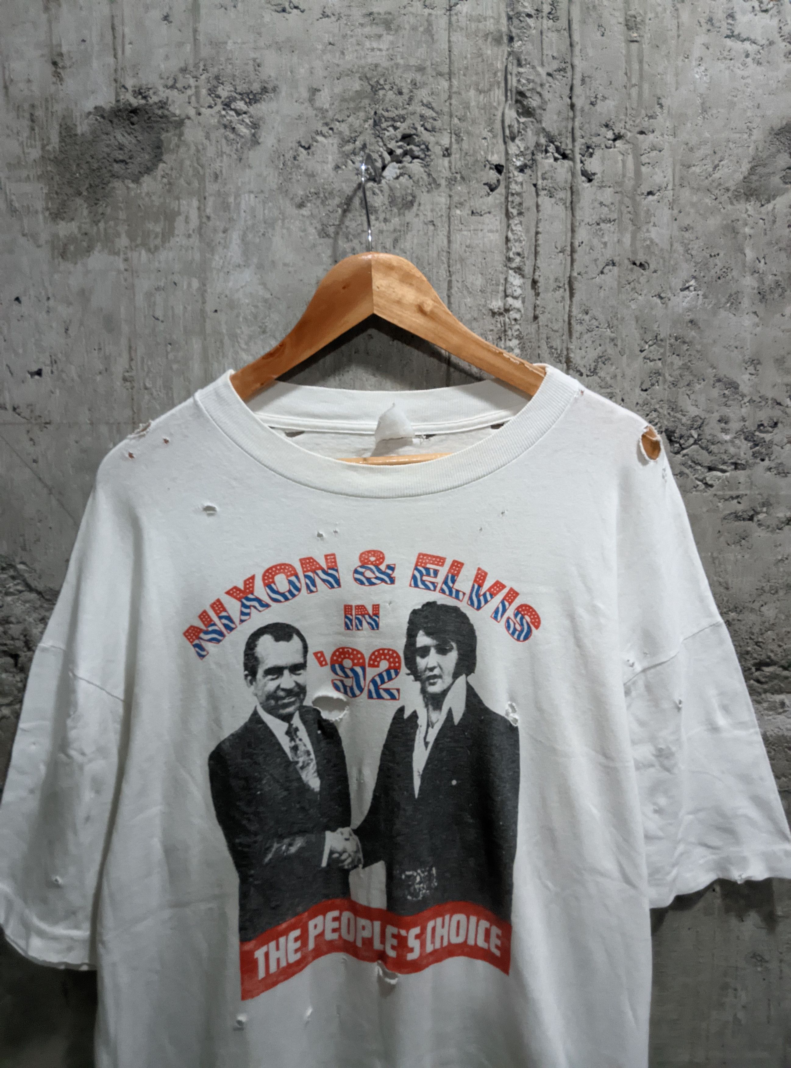Vintage Vintage 90s thrashed Nixon and Elvis distressed ERD Size US XL / EU 56 / 4 - 3 Thumbnail