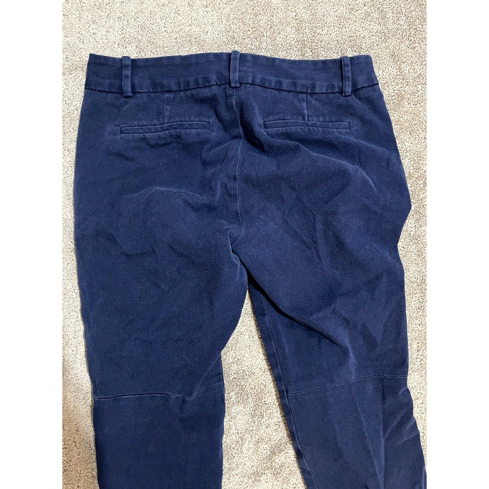J.Crew VINTAGE J.CREW Winnie Pant Stretch Twill Womens 8P Petite Navy Blue 24 Inseam Pants Womens Size 30" / US 8 / IT 44 - 4 Thumbnail