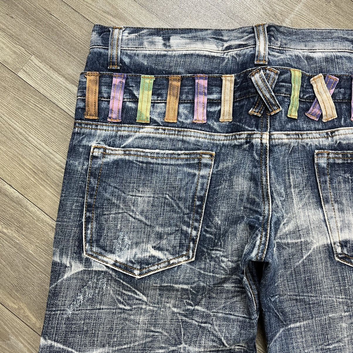 If Six Was Nine Japanese Brand Double Waist Distressed Stonewash Blue Jeans Size US 36 / EU 52 - 12 Thumbnail
