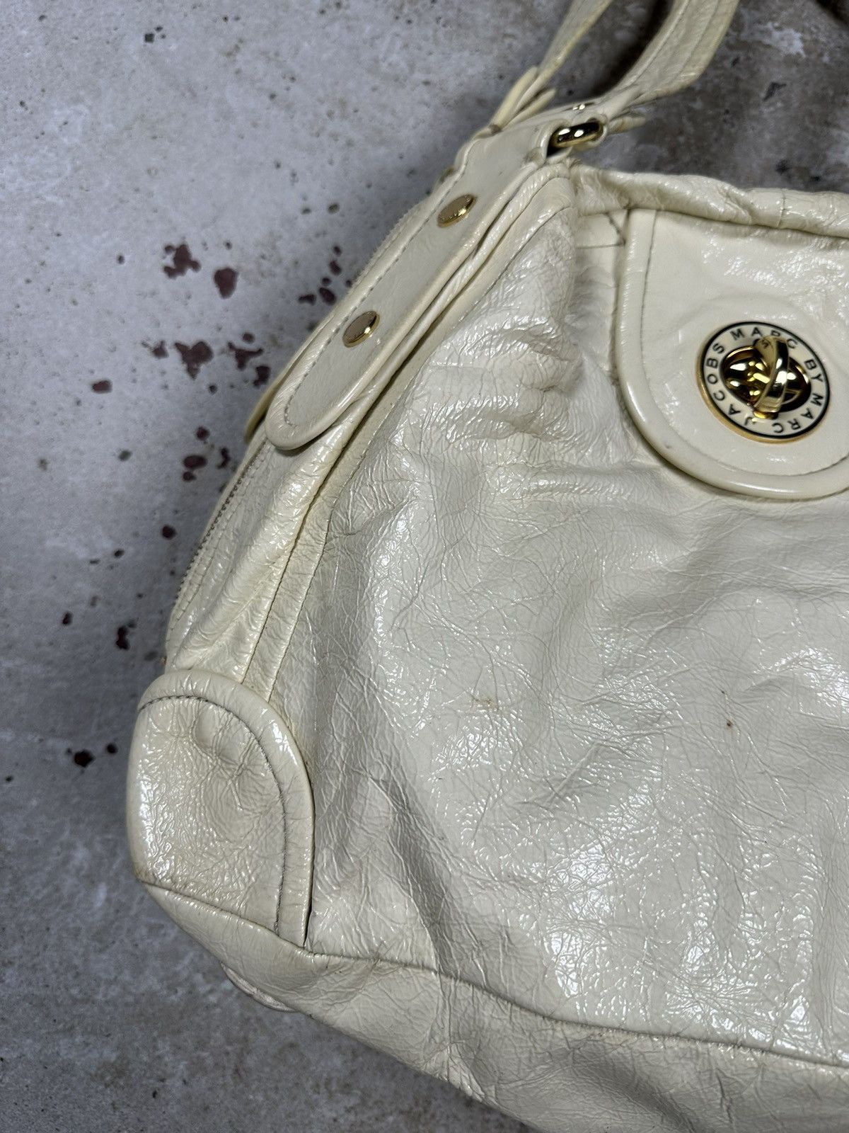 Marc Jacobs × Marc by Marc Jacobs Marc by Marc Jacobs Cream Tote Bag Cow Leather Vintage Gold Size ONE SIZE - 2 Thumbnail