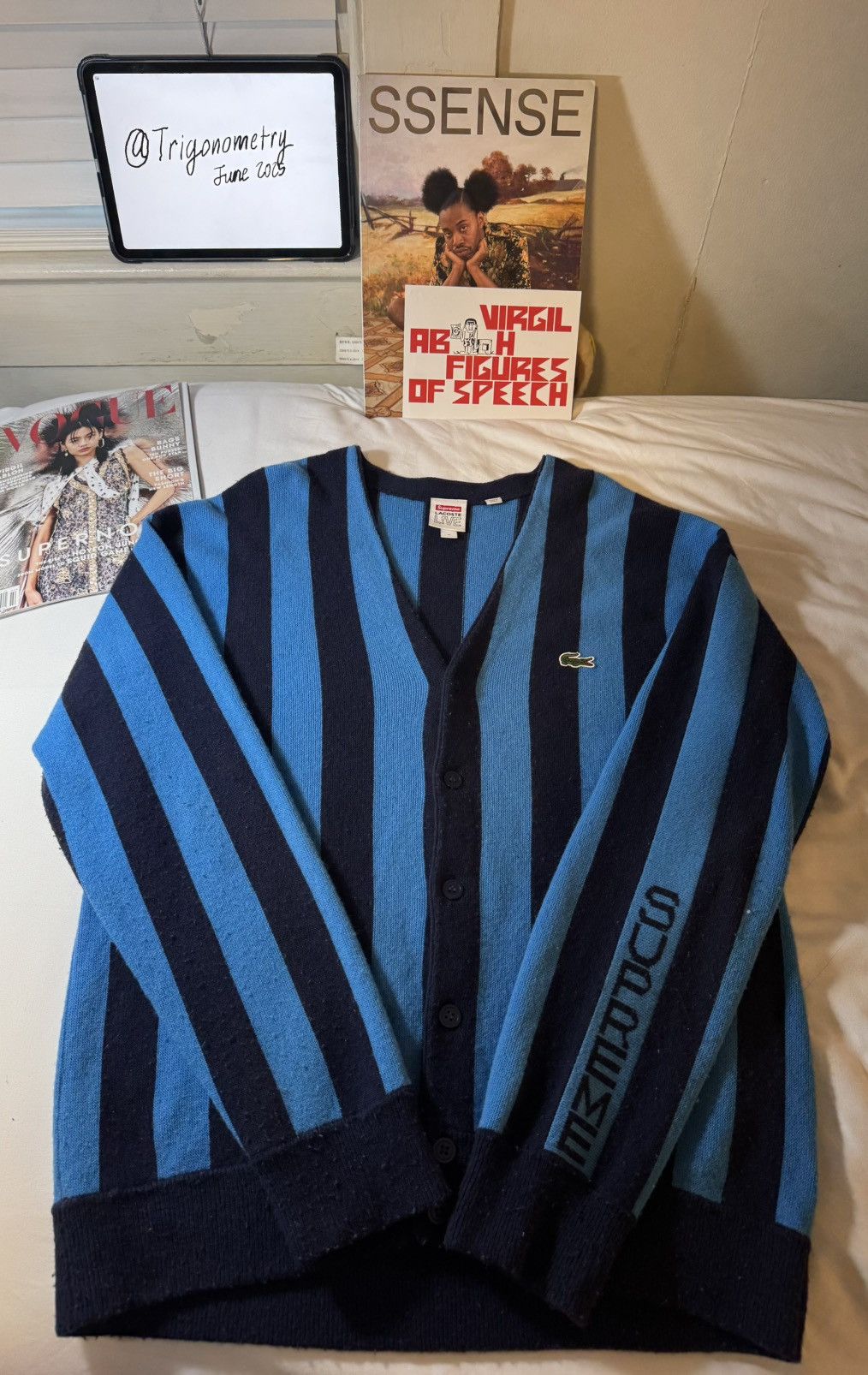 Supreme Lacoste Cardigan | Grailed