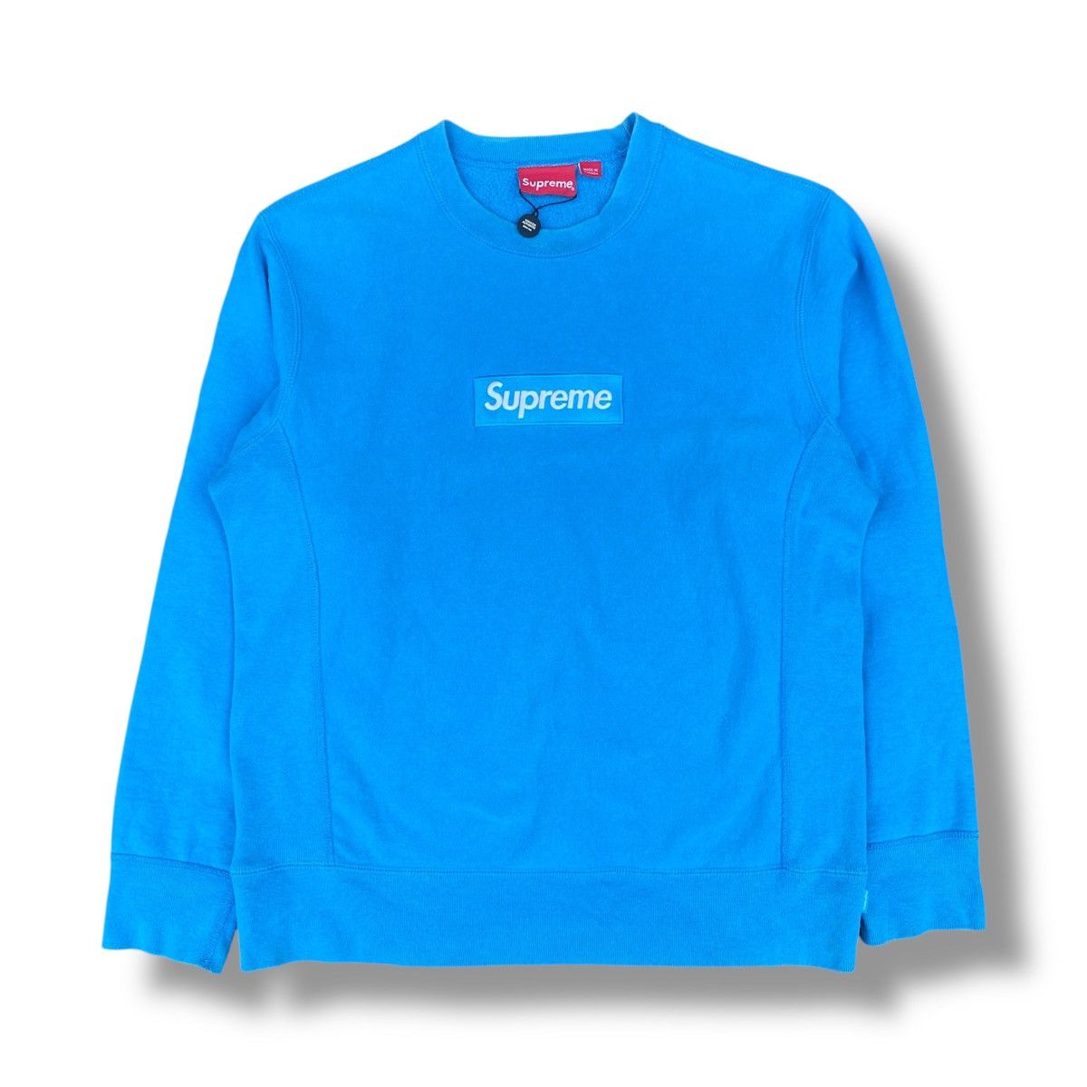 Supreme Supreme Box Logo Crewneck (FW18) Bright Royal Size US L / EU 52-54 / 3 - 1 Thumbnail