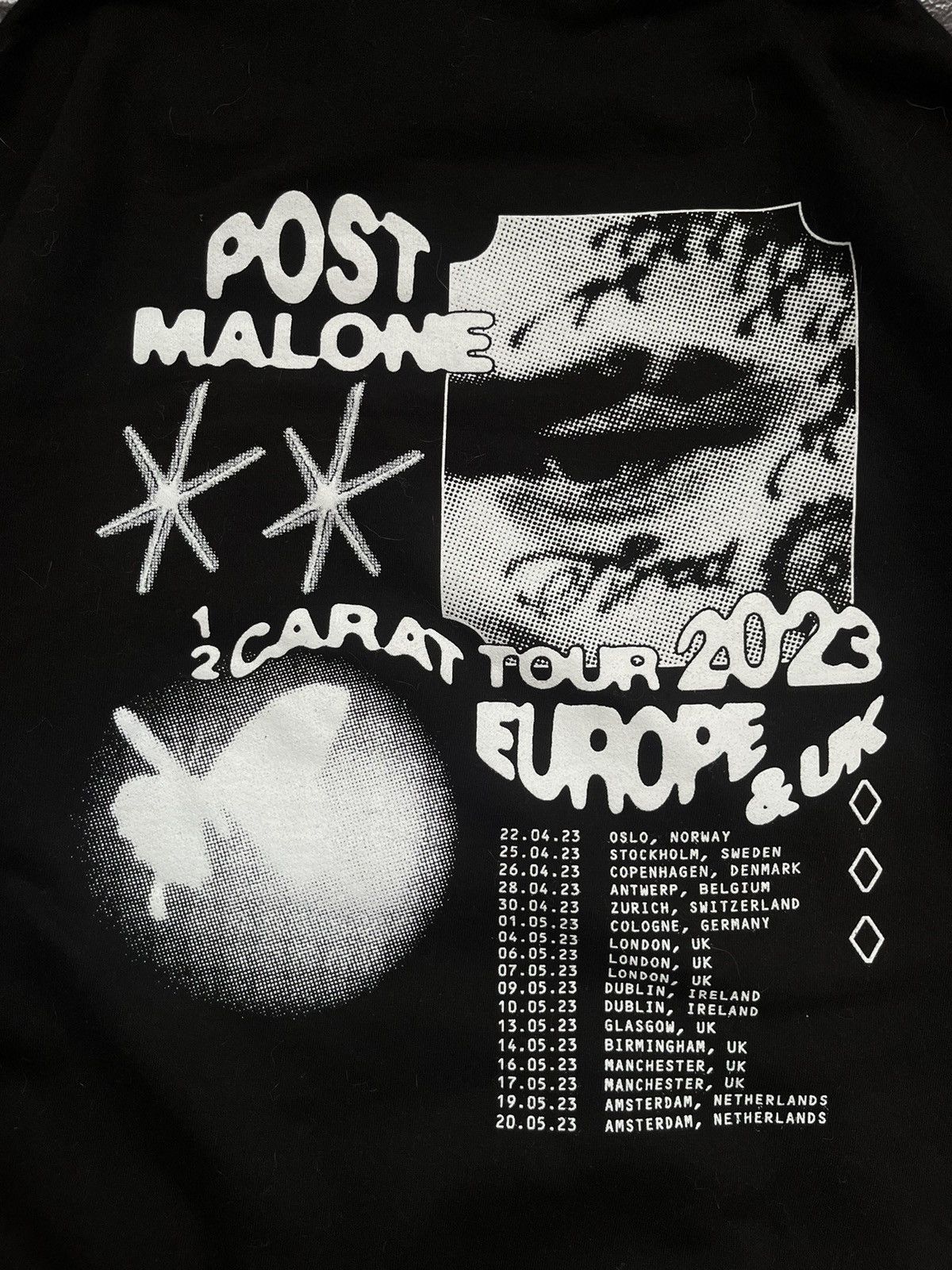 Band Tees Post Malone 12 Carat Tour 2023 Hoodie Black Size US L / EU 52-54 / 3 - 5 Thumbnail