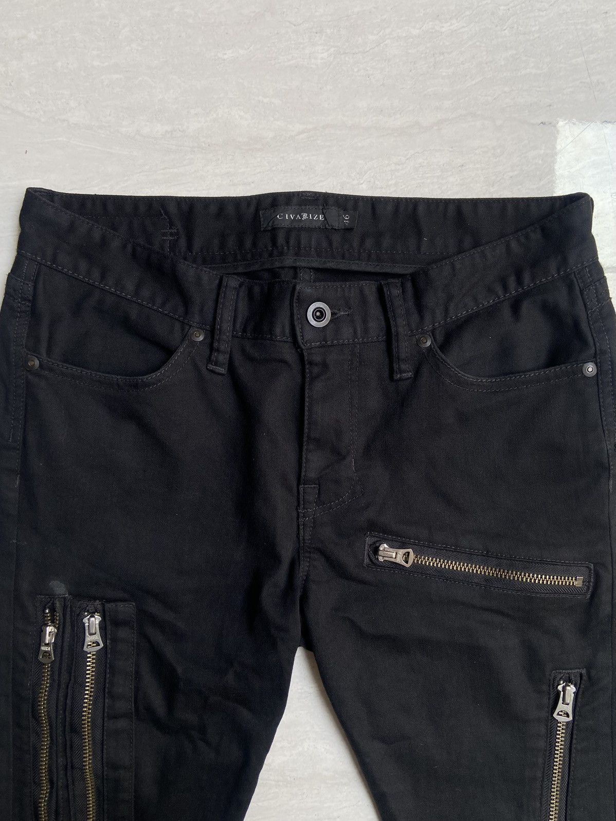 CIVARIZE × Tornado Mart CIVARIZE Black Pants Zipper Patterned Size US 31 - 11 Thumbnail