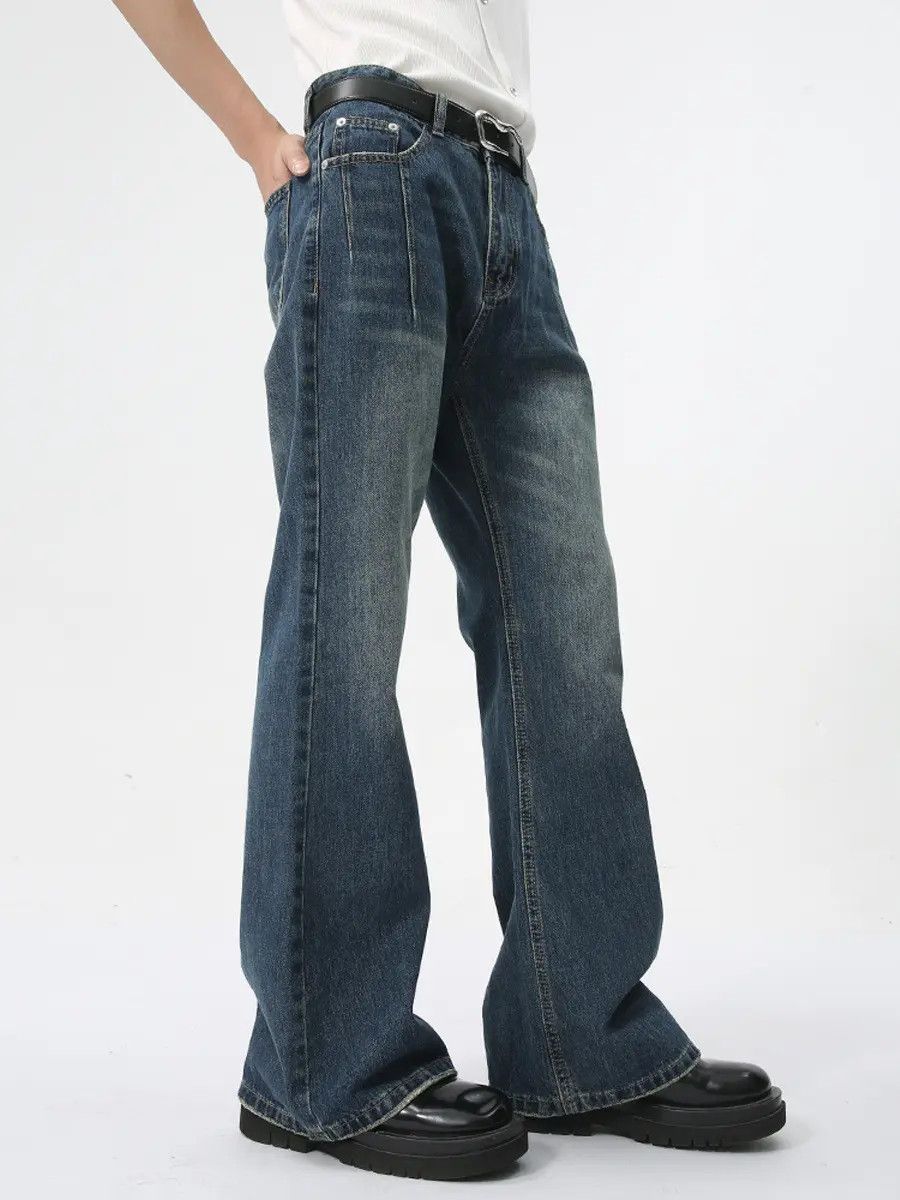 Japanese Brand Retro loose straight leg micro flared jeans Size US 32 / EU 48 - 2 Thumbnail
