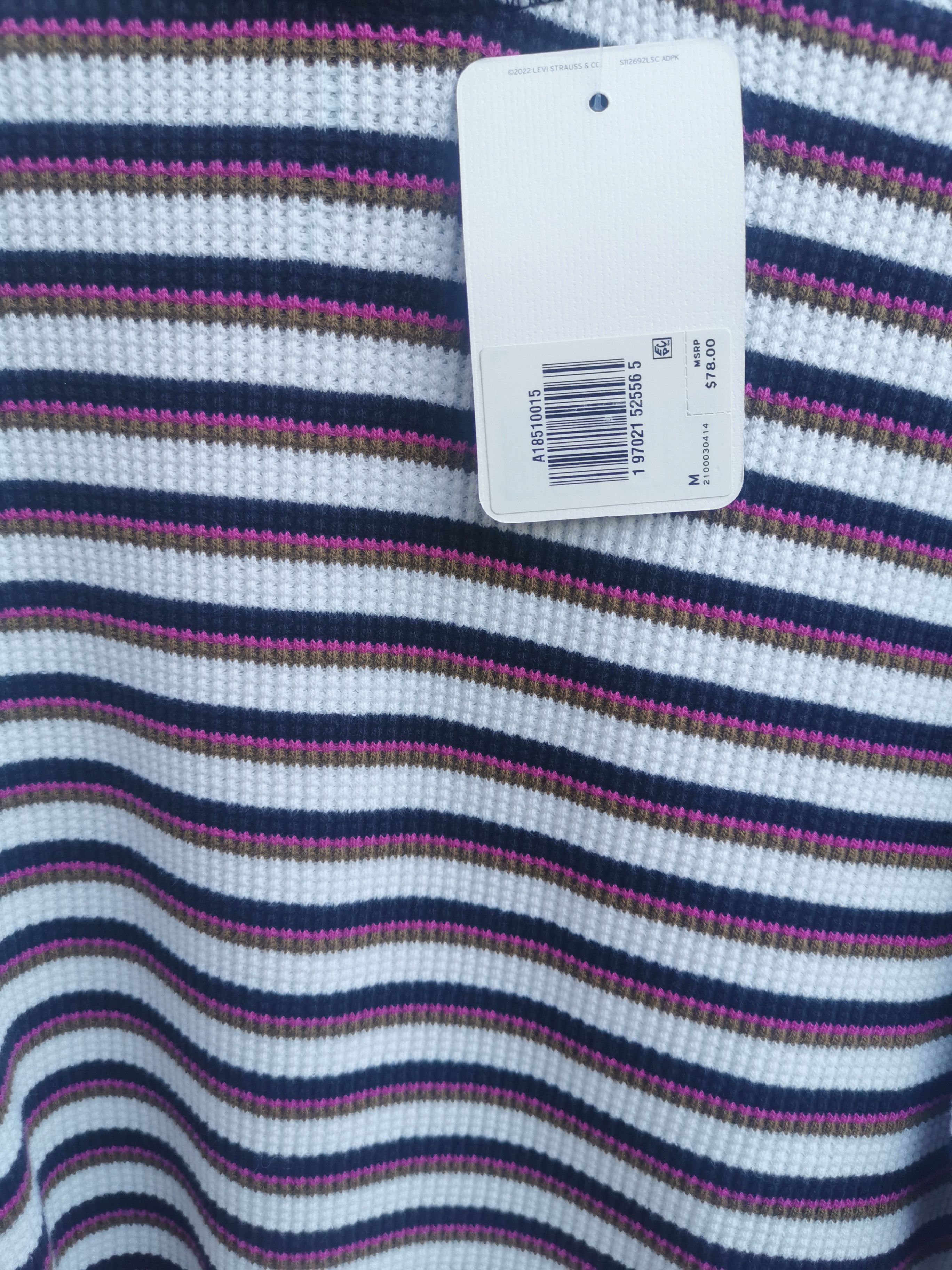 Levi's Levi's striped heavyweight sweater/sweatshirt brand new Size US M / EU 48-50 / 2 - 2 Thumbnail