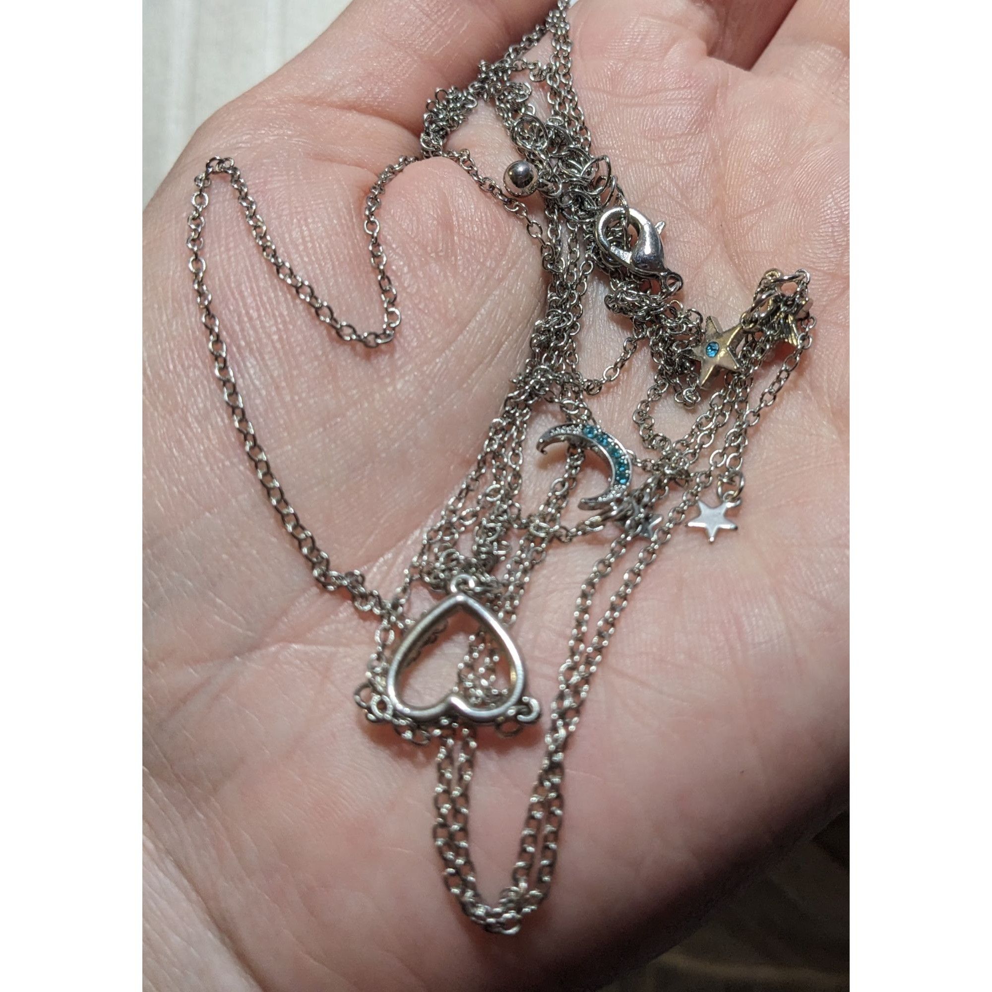 Other Minimalist Modern Lariat Heart Moon And Star Charm Necklace Size ONE SIZE - 9 Thumbnail