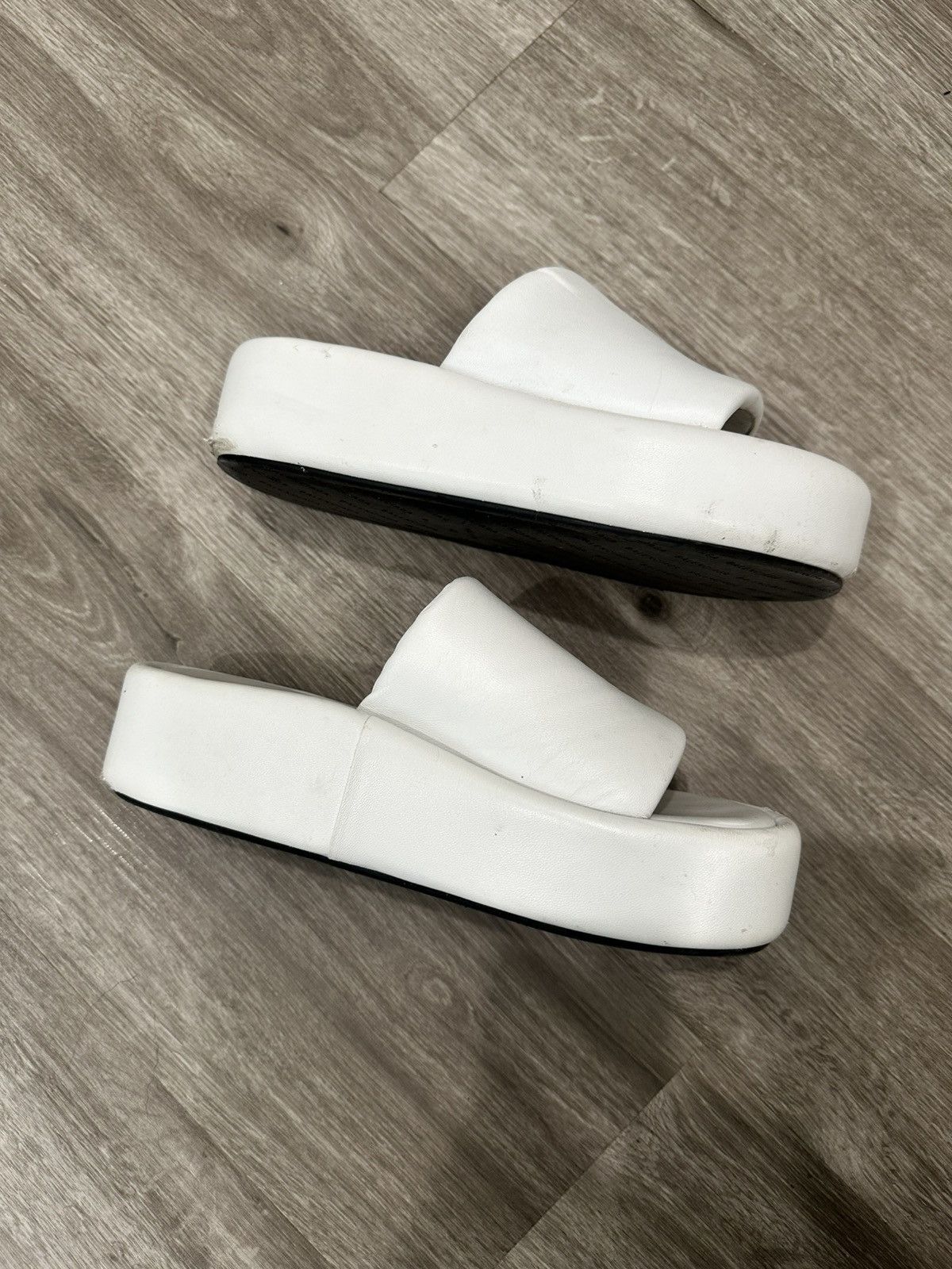 Balenciaga Balenciaga Beater Leather Platform Slides Size US 7.5 / EU 40-41 - 8 Thumbnail