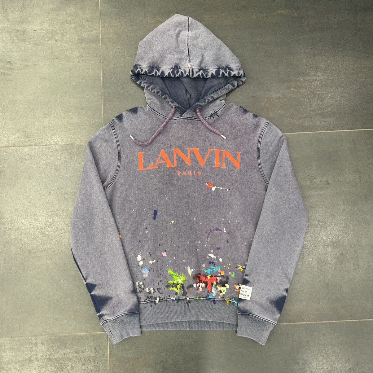 GCOJ Gallery Dept Lanvin Paint Splatter Logo Hoodie (Navy)