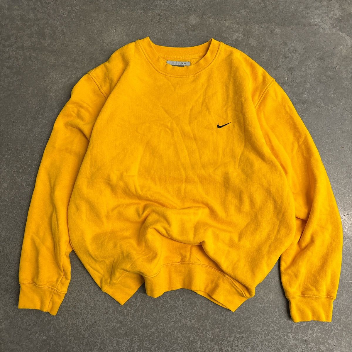 Nike × Vintage YELLOWY2K NIKE CREW Size US XL / EU 56 / 4 - 1 Thumbnail