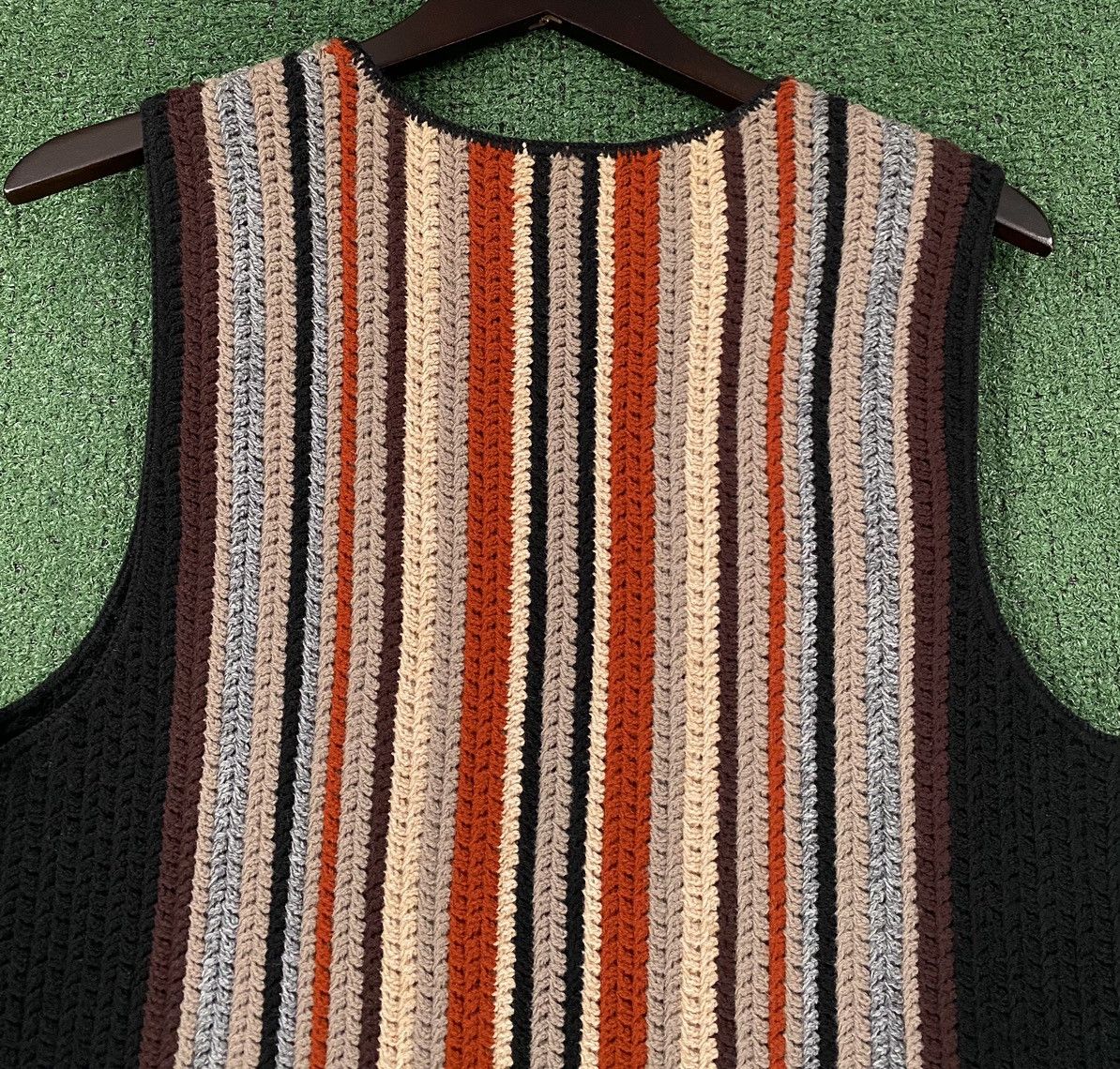 Vintage Vintage 70’s Handmade Crotchet Patterned Long Sweater Vest Size S / US 4 / IT 40 - 6 Thumbnail