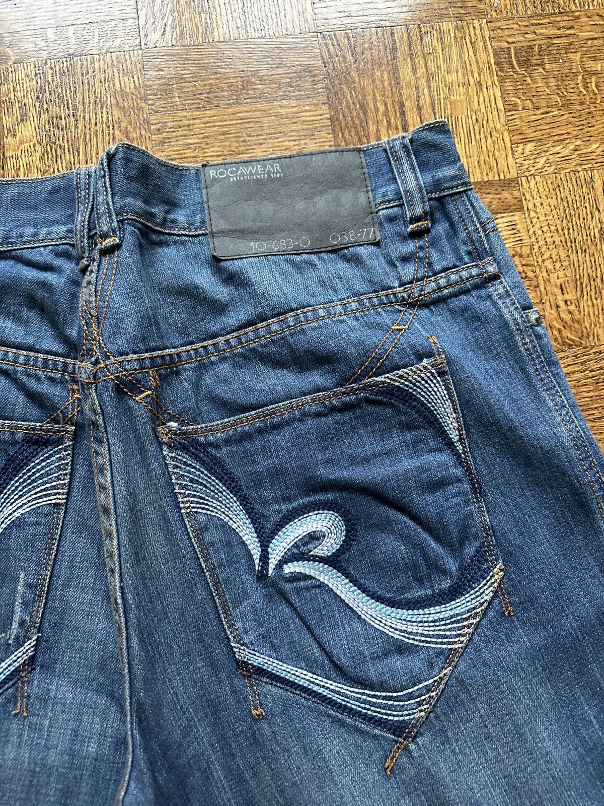Rocawear Vintage Y2K Rocawear Baggy Embroidered Denim Jeans Size US 36 / EU 52 - 5 Thumbnail