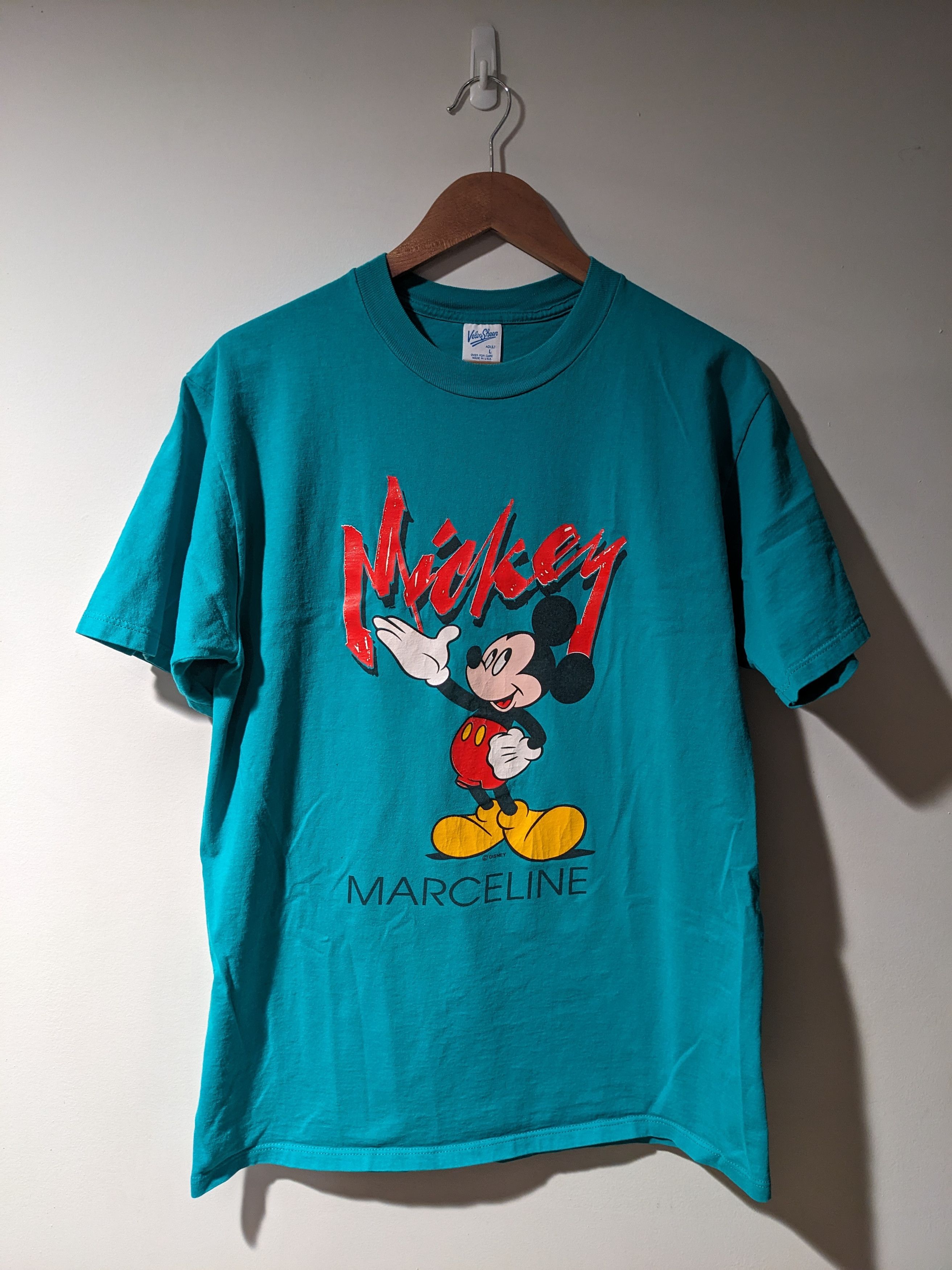 Disney × Mickey Mouse × Vintage Vintage 80s Mickey Mouse Marceline Green Blue Large T-Shirt Size US L / EU 52-54 / 3 - 1 Thumbnail