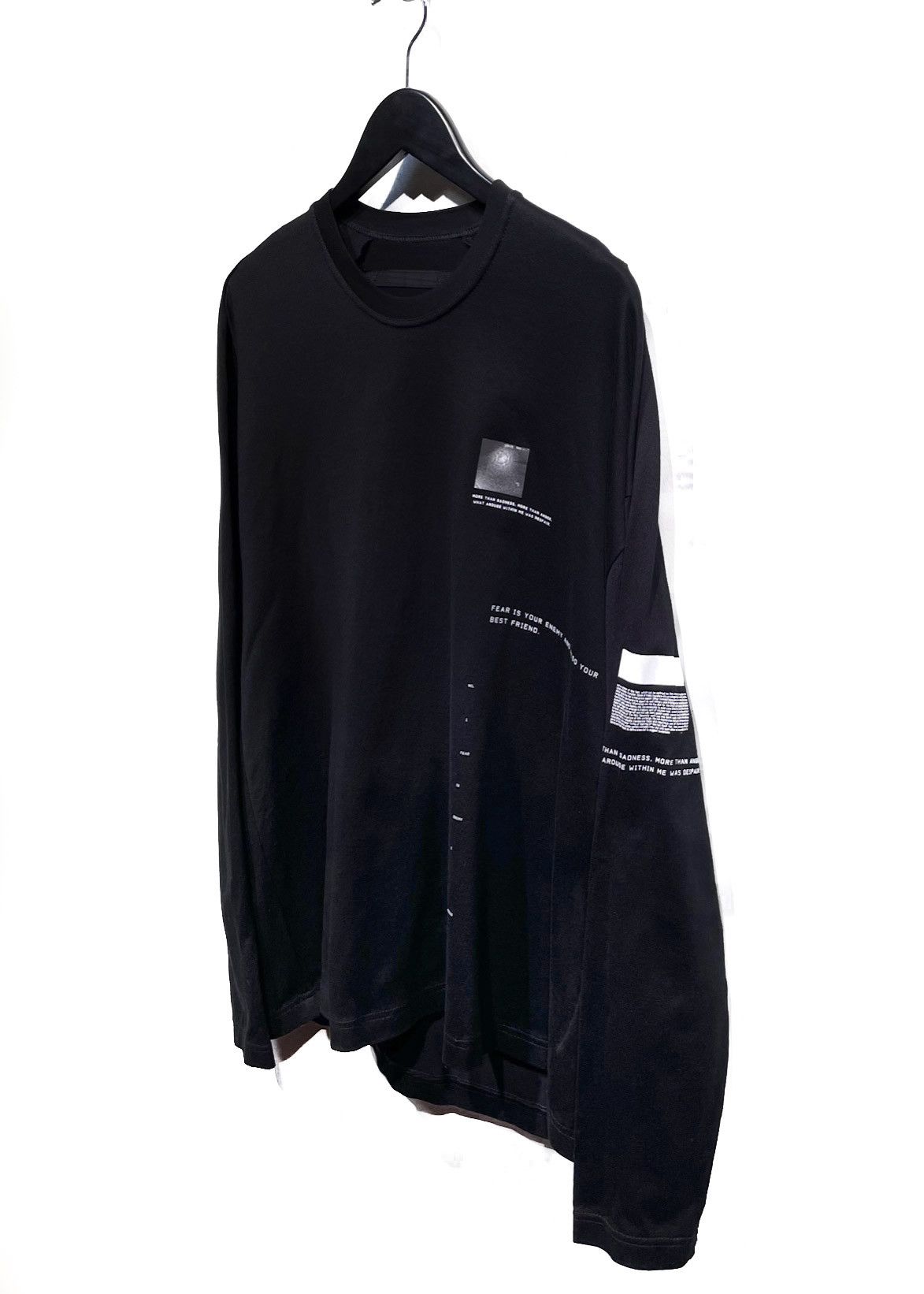 NILOS Nilos Julius "Fear Is Your Enemy" Black Long Sleeves Tee Size US S / EU 44-46 / 1 - 2 Thumbnail