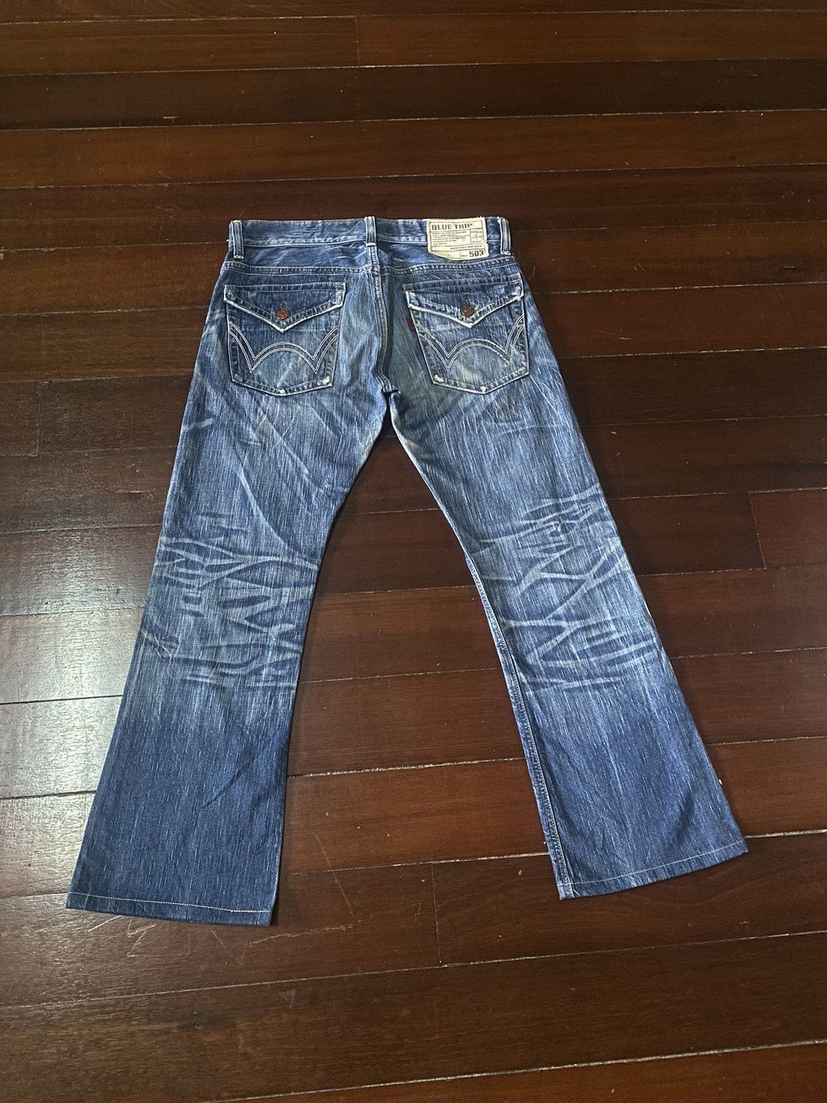 If Six Was Nine EDWIN 503 BLUE TRIP FLARE BOOTCUT DENIM Size US 36 / EU 52 - 14 Thumbnail