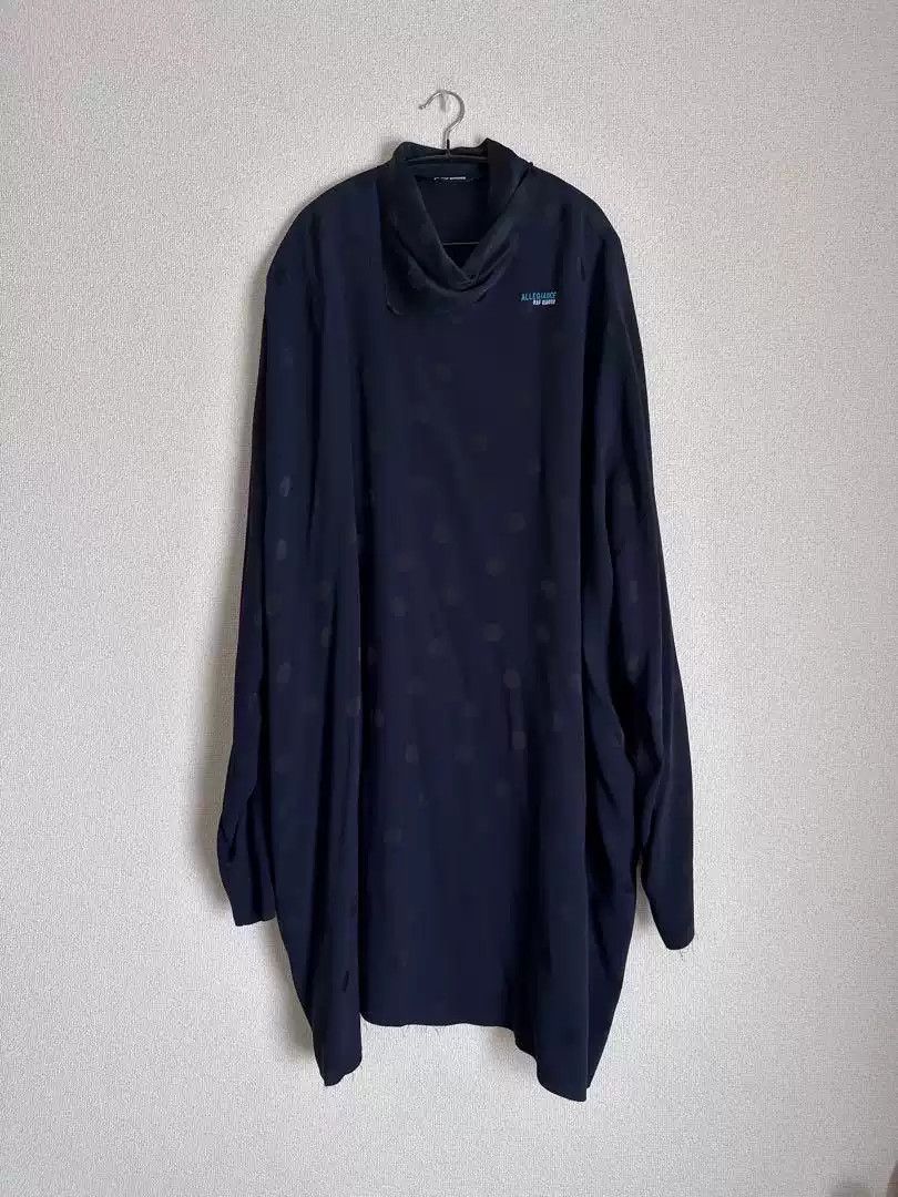 Raf Simons 21AW polka-dot scarf collar long sleeve