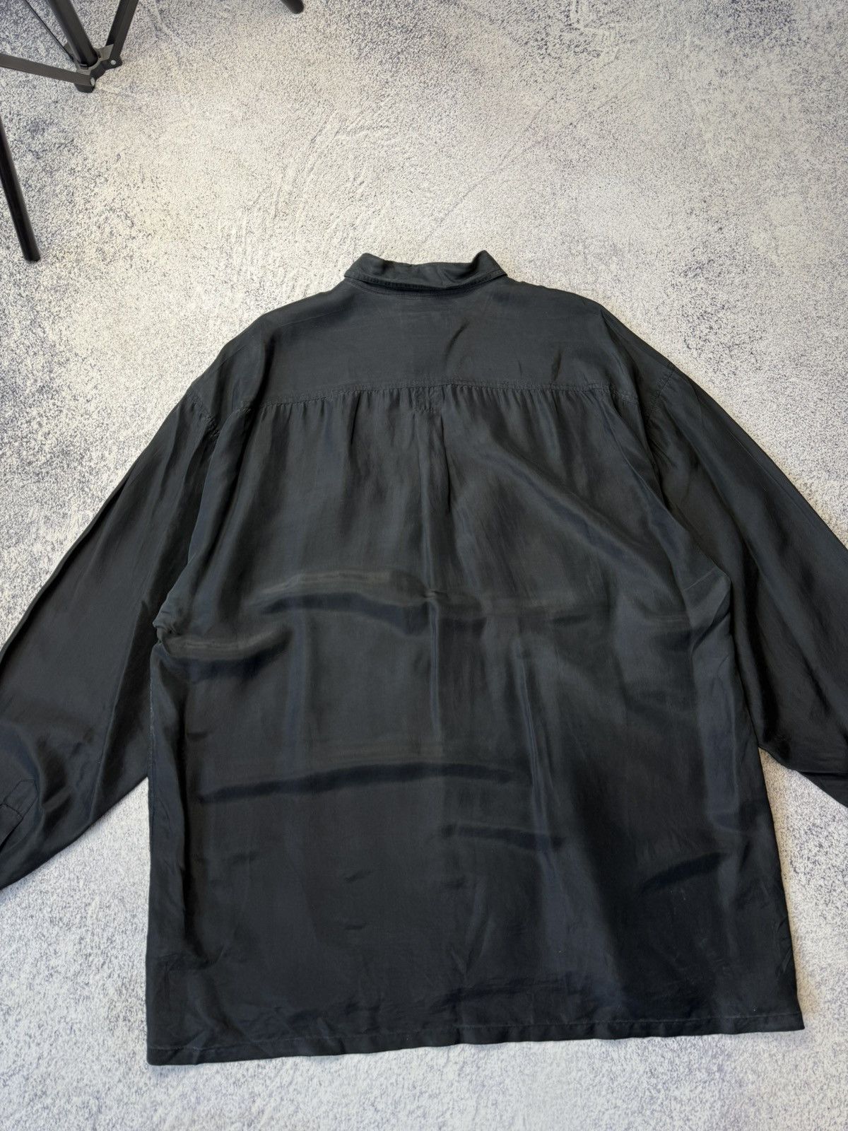 Other Vintage Pure Silk Black Shirt Button Up Y2K Japanese Size XL Size US XL / EU 56 / 4 - 17 Thumbnail