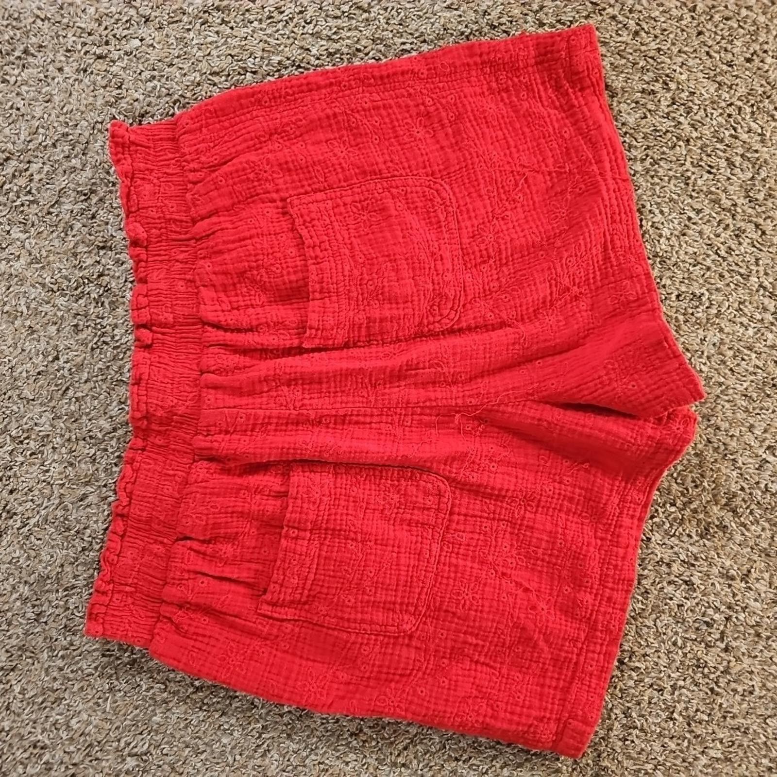 Other Knox Rose XL Red Floral Doiley Shorts Size 40" / US 18 - 4 Thumbnail