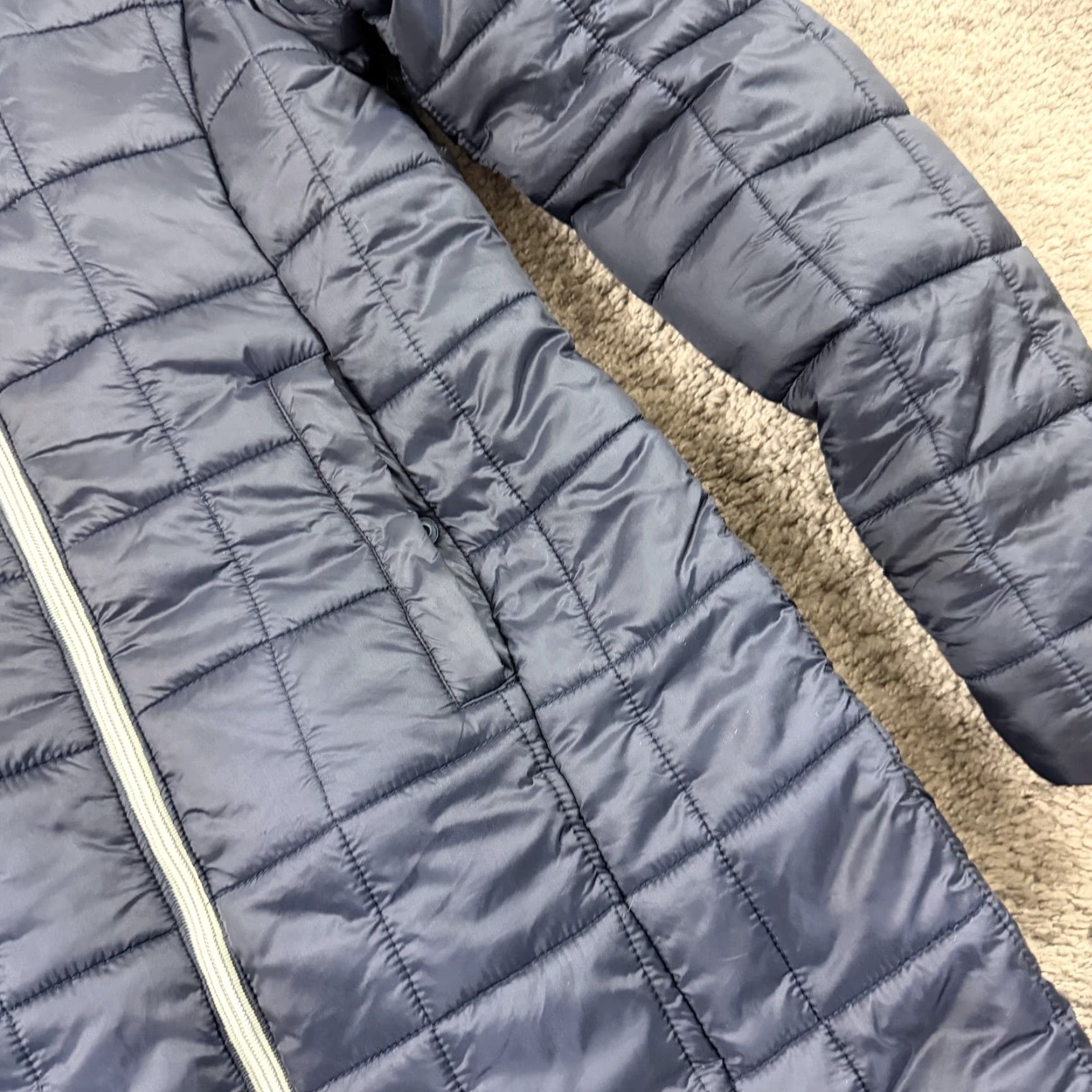 K-Way K-Way Jacket Womens S Blue White Reversible Parka Puffer Hooded Quilted Full Zip Jacket Women Parka S Blue White Reversible Quilted Hooded Full Zip Size S / US 4 / IT 40 - 4 Thumbnail
