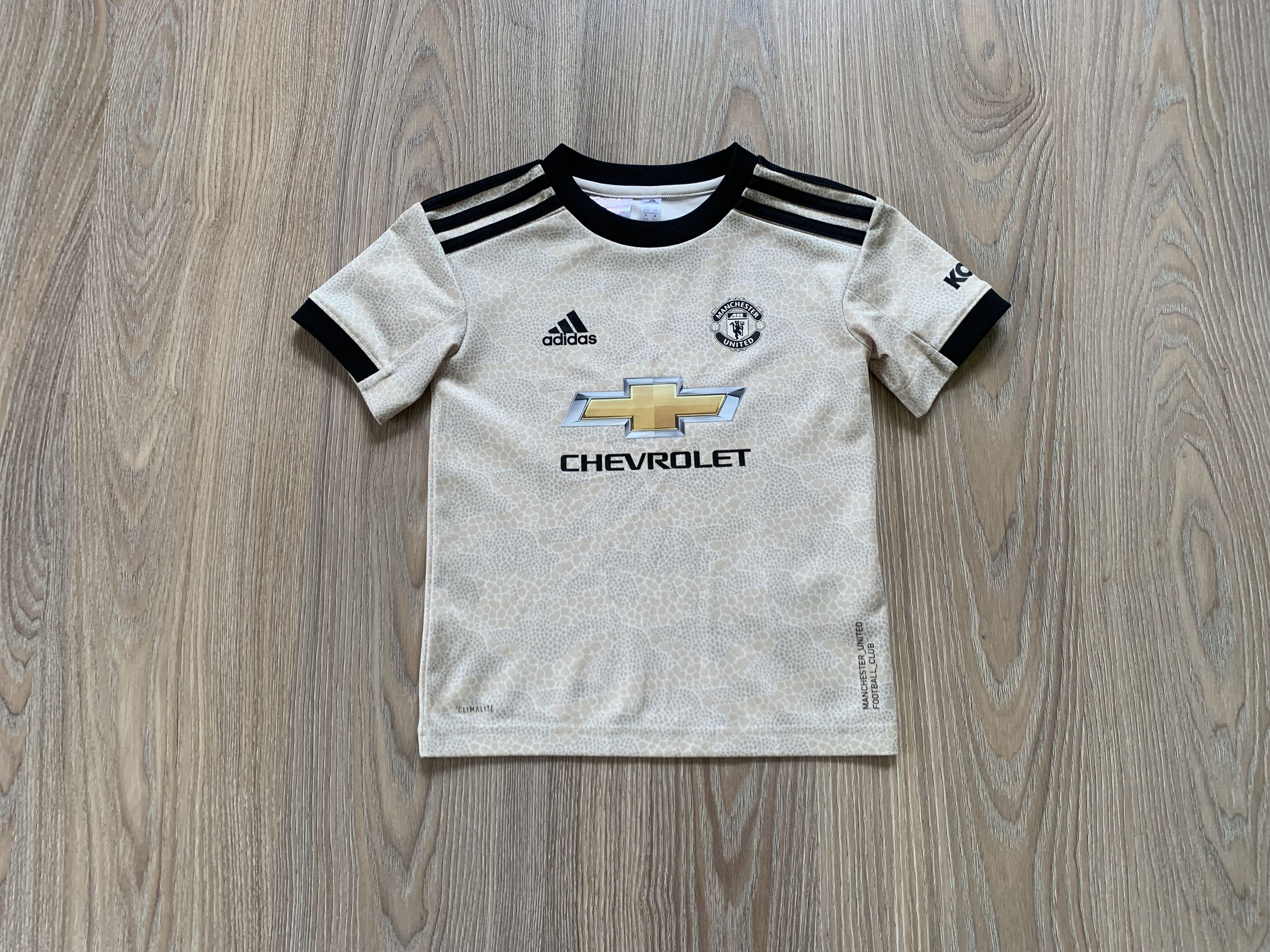 Adidas Adidas Manchester United Kids Beige Away Shirt 2019 Size US XXS / EU 40 - 1 Thumbnail