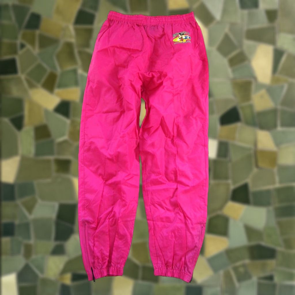 Mickey Unlimited VINTAGE Mickey Unlimited Windbreaker Pant Women L Nylon Pink 90s Jogger Wool? Size 36" / US 14 / IT 50 - 1 Thumbnail