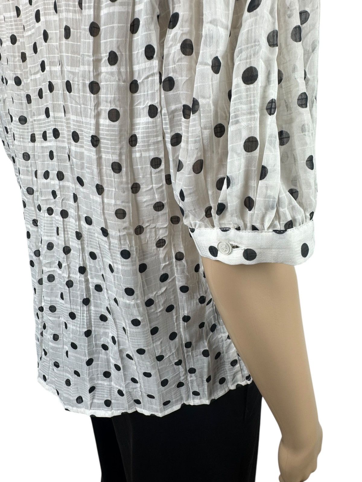 Maje Maje Polka Dot Peter Pan Collar Button Up Viscose Polyester Size S / US 4 / IT 40 - 10 Thumbnail