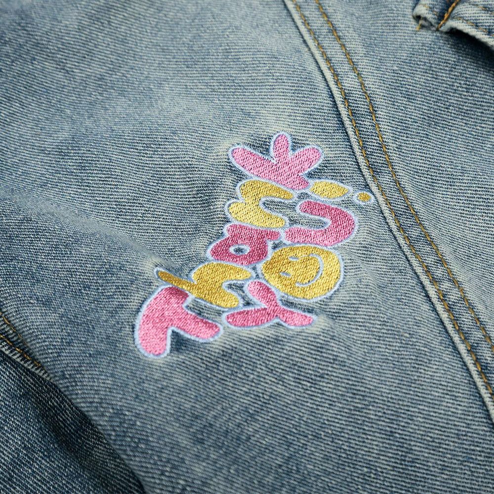 Jean Washed cartoon embroidery multi-pocket cargo denim shorts Size US 32 / EU 48 - 6 Thumbnail