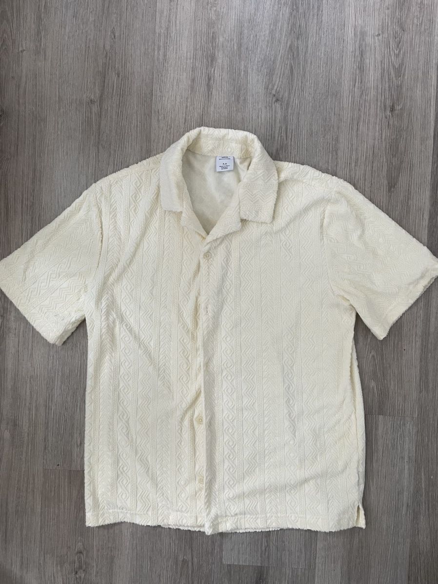 Urban Outfitters Cream Button Up Size US M / EU 48-50 / 2 - 1 Thumbnail