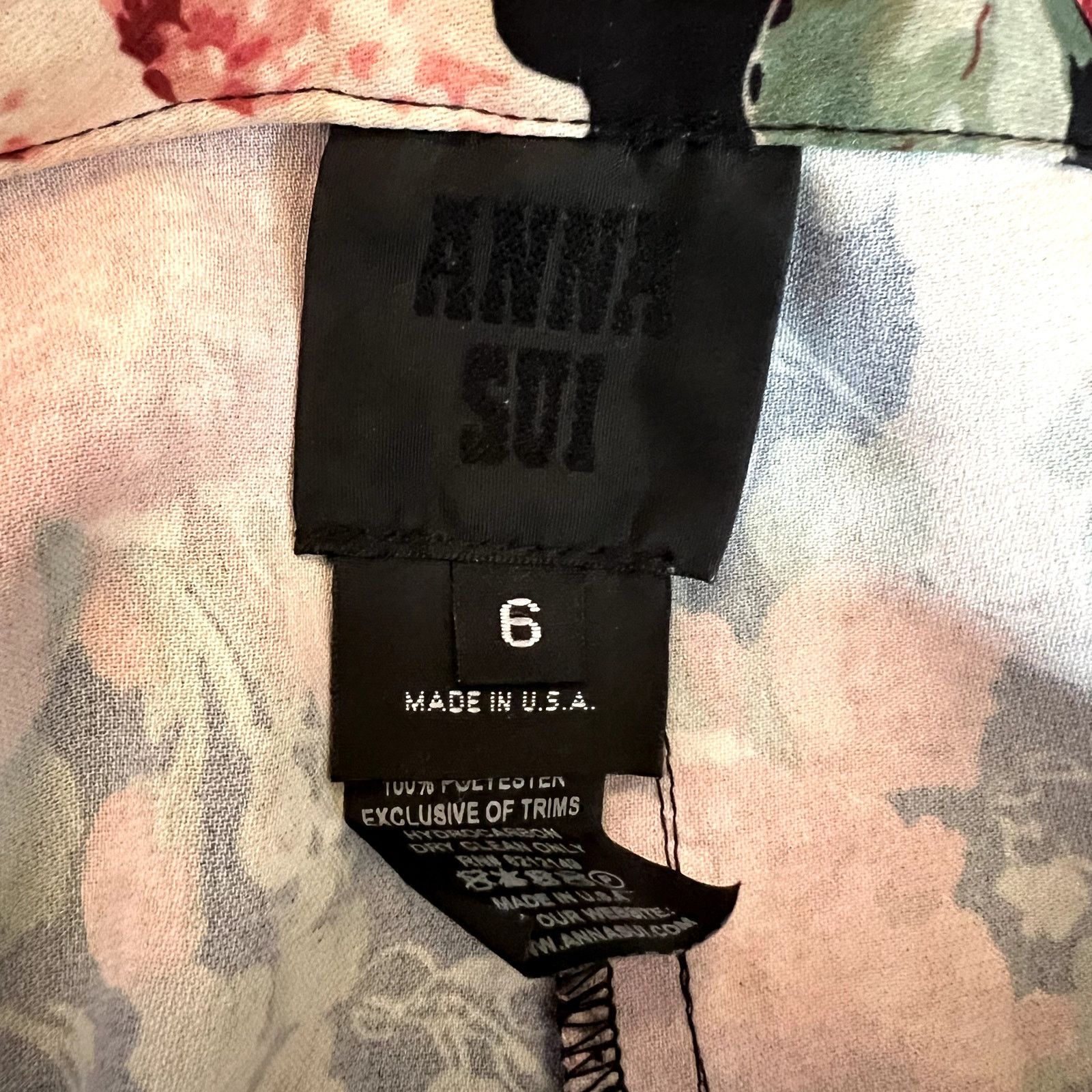 Anna Sui Anna Sui Wide Leg Floral Pants Size 6 black red green Size 28" / US 6 / IT 42 - 5 Thumbnail