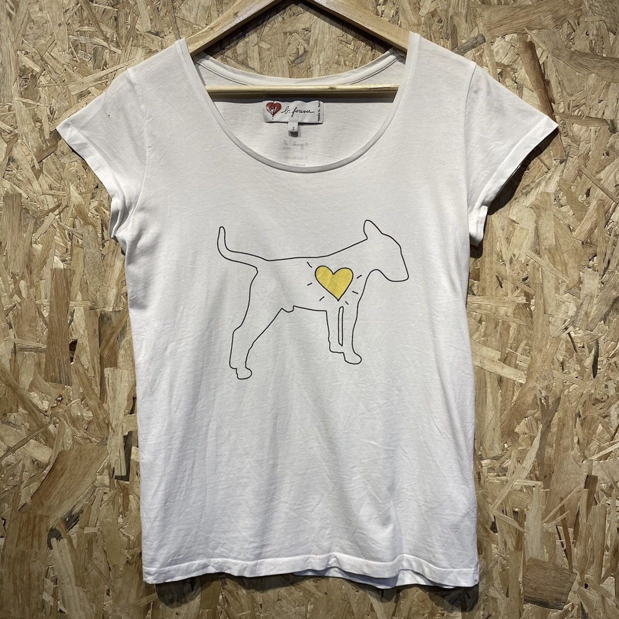 agnes b. Agnès B. x Aurele dog with yellow heart tee Size M / US 6-8 / IT 42-44 - 1 Thumbnail