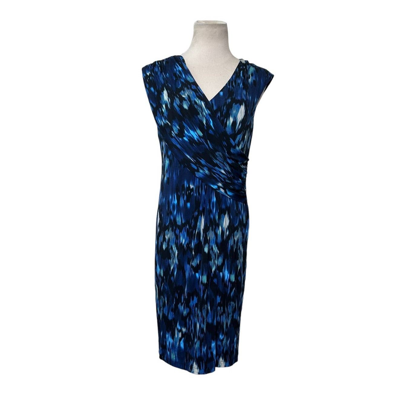 Donna Morgan Donna Morgan blue print sleeveless sheath dress size 4 Size S / US 4 / IT 40 - 9 Thumbnail