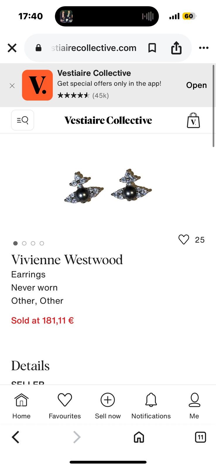Vivienne Westwood Vivienne Westwood earrings Size ONE SIZE - 5 Thumbnail