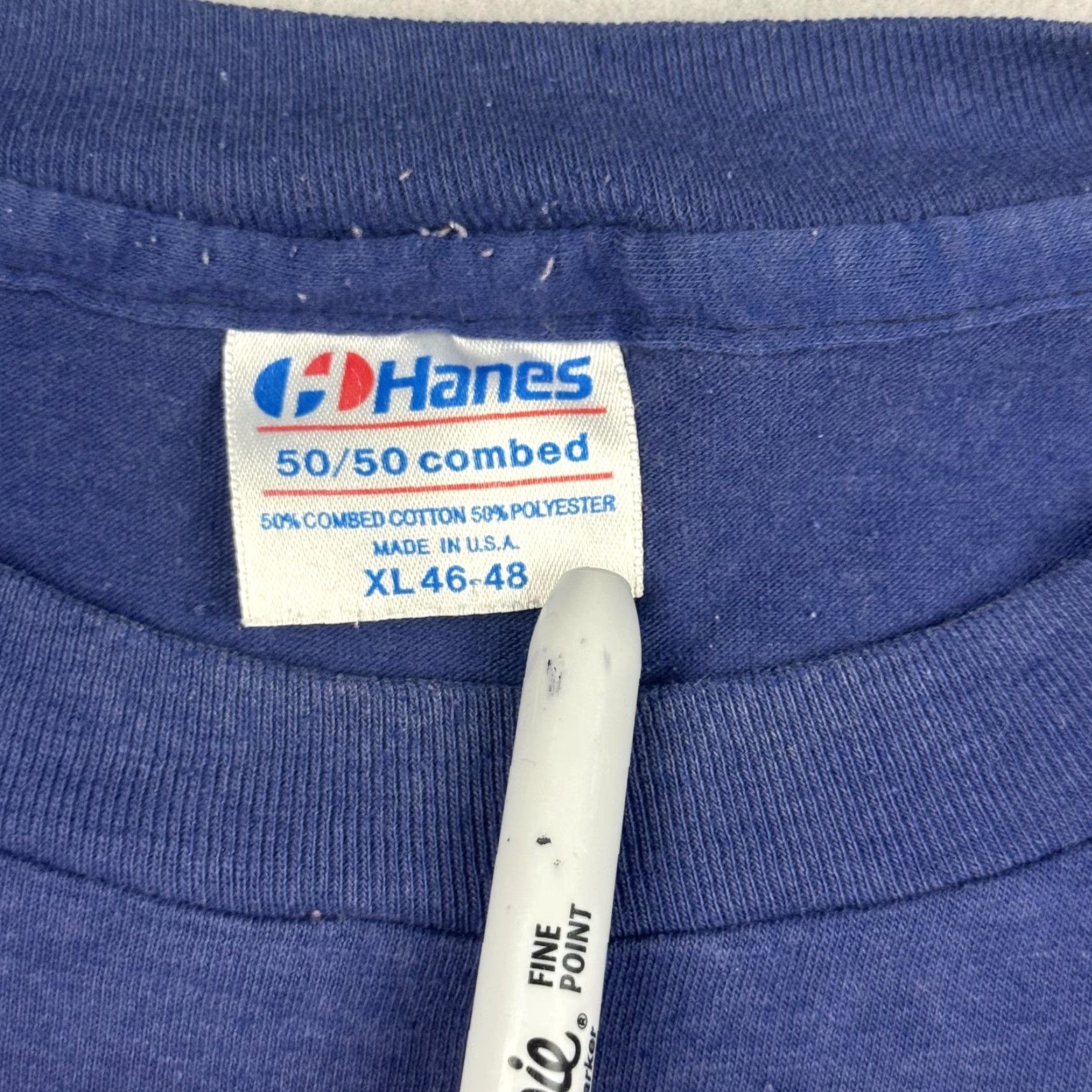 Hanes VINTAGE Katzenjammers Shirt Mens XL Blue Hanes 50/50 USA Leavenworth WA Classic Crew Neck Graphic Print Travel Souvenir Mens Size US XL / EU 56 / 4 - 6 Thumbnail