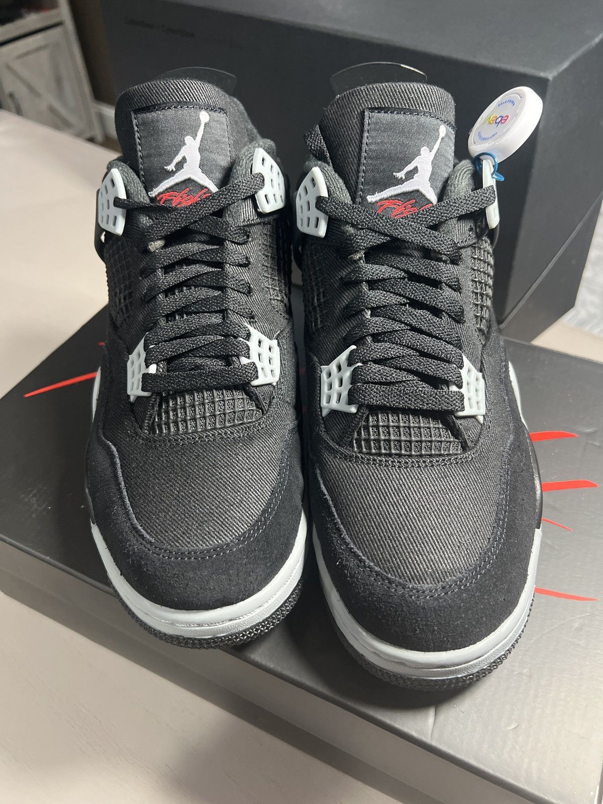 Jordan Brand Jordan 4 Black Canvas Size US 9 / EU 42 - 3 Thumbnail