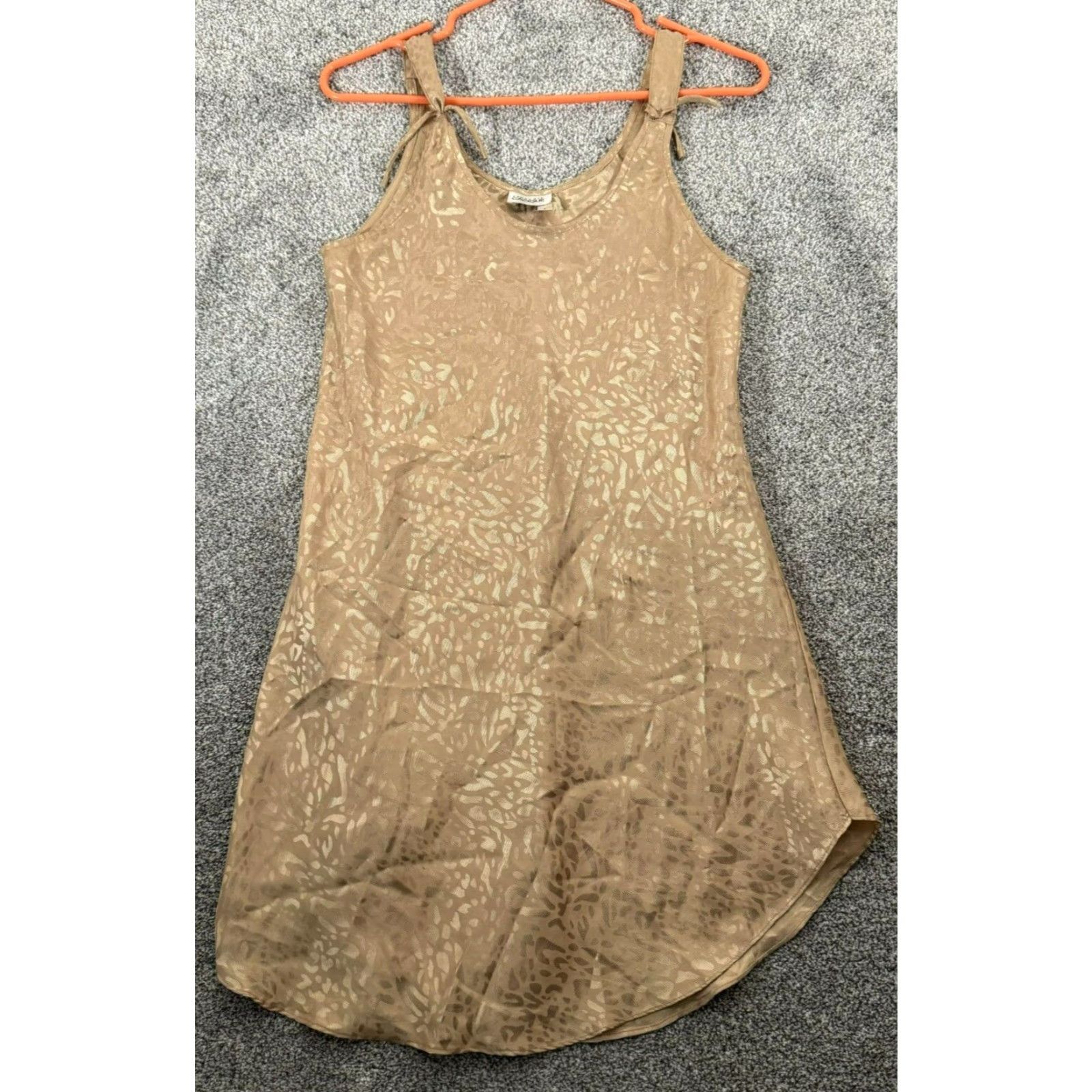Vintage Cacique Slip Dress Women's S 90s Y2K Beige Scoop Neck Flowy Lingerie Fairycore Romantic Chemise Size S / US 4 / IT 40 - 2 Thumbnail
