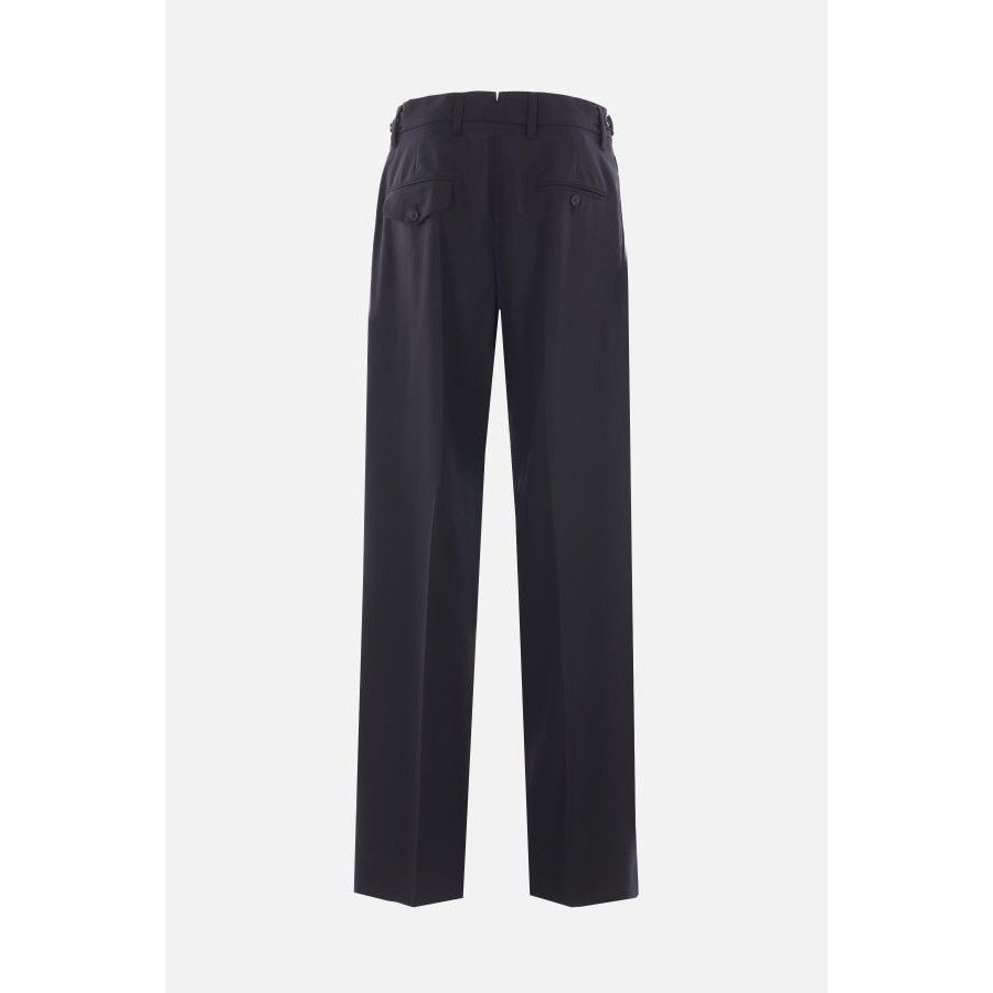 Prada PRADA Black Lightweight Wool Darted Trousers New & Authentic Size 28" / US 6 / IT 42 - 2 Thumbnail