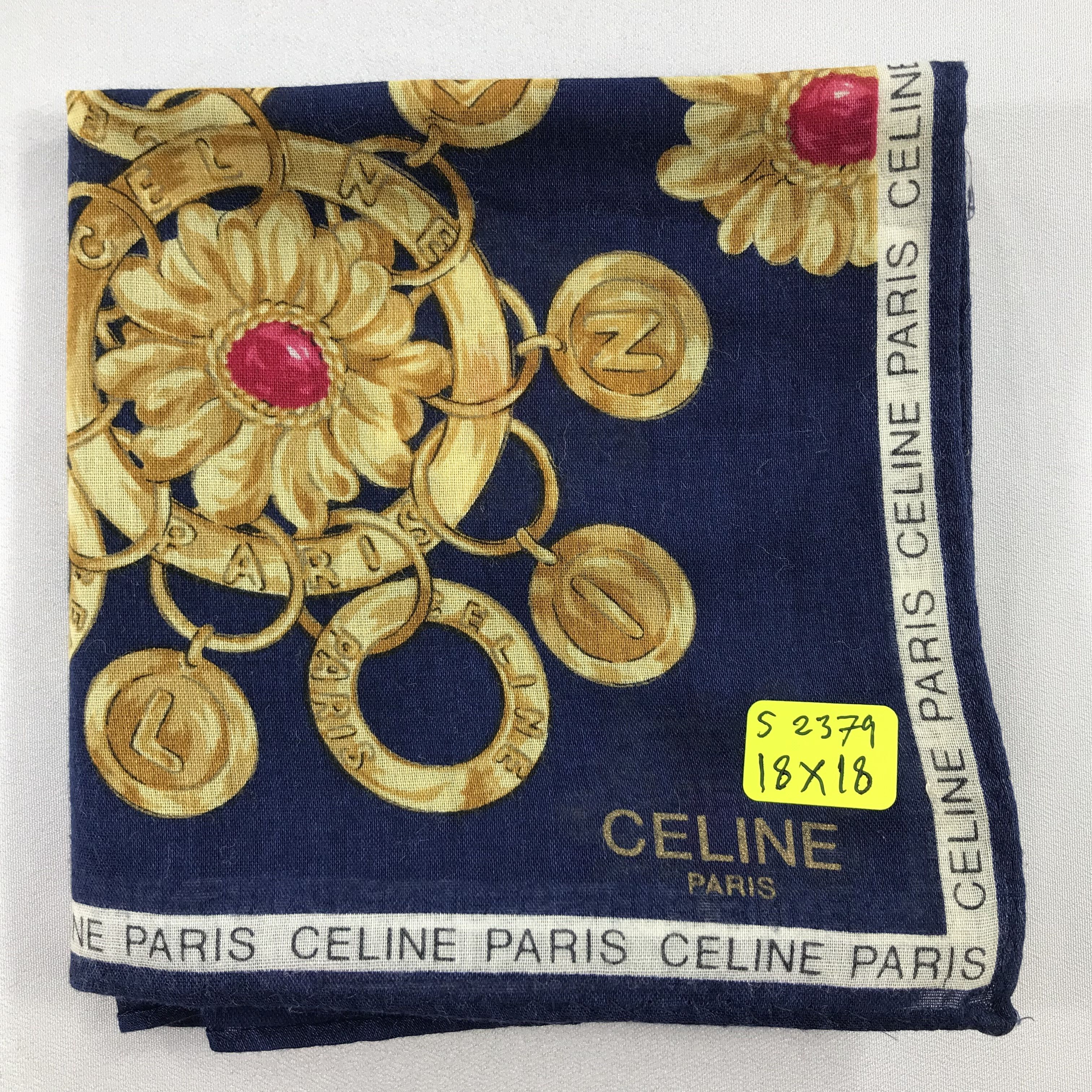Celine × Vintage Celine Bandana / Handkerchief / Neckerchief - S2379 Size ONE SIZE - 5 Thumbnail