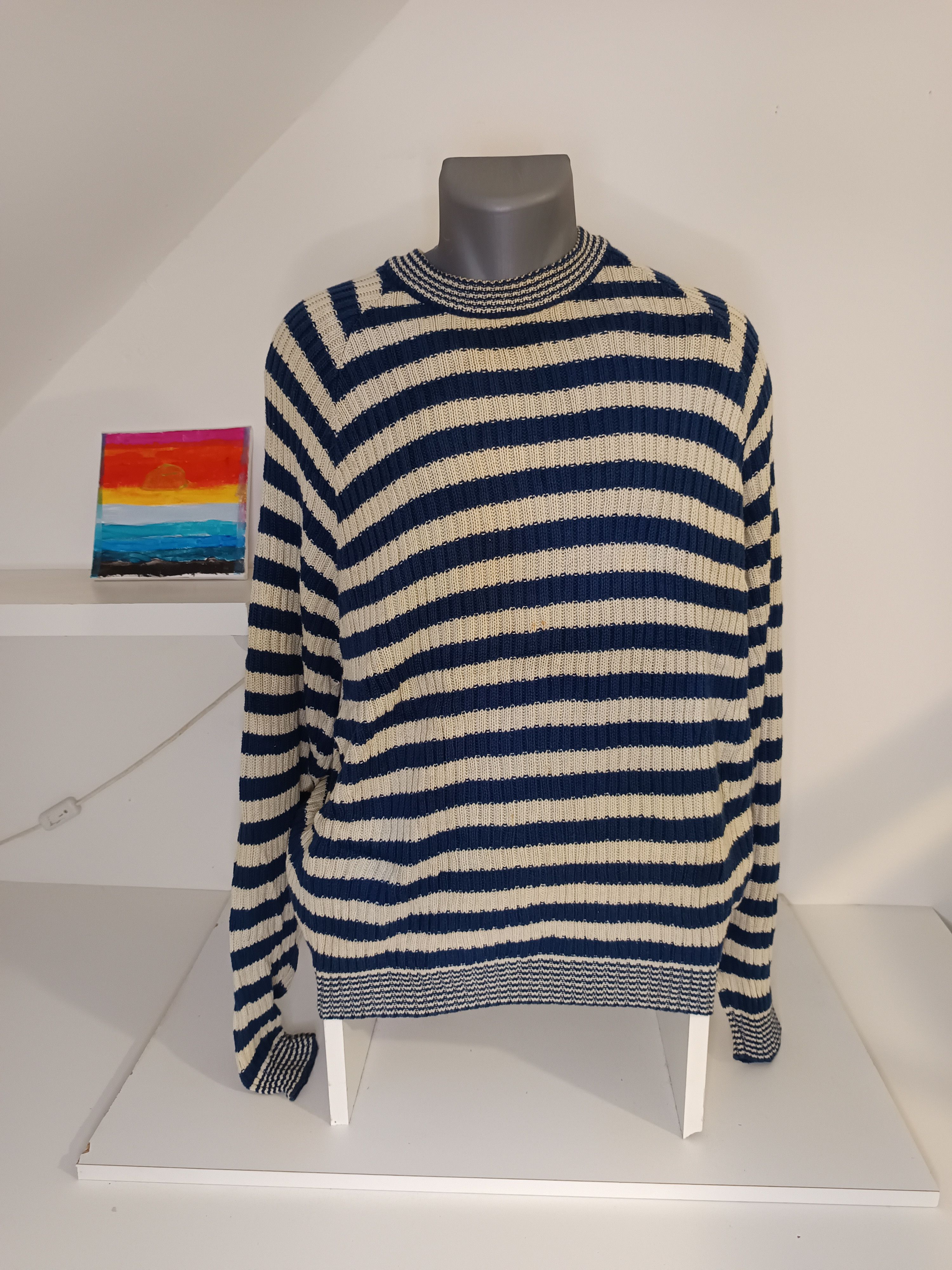 Calvin Klein Calvin Klein sweater white and blue Size US XXL / EU 58 / 5 - 1 Thumbnail